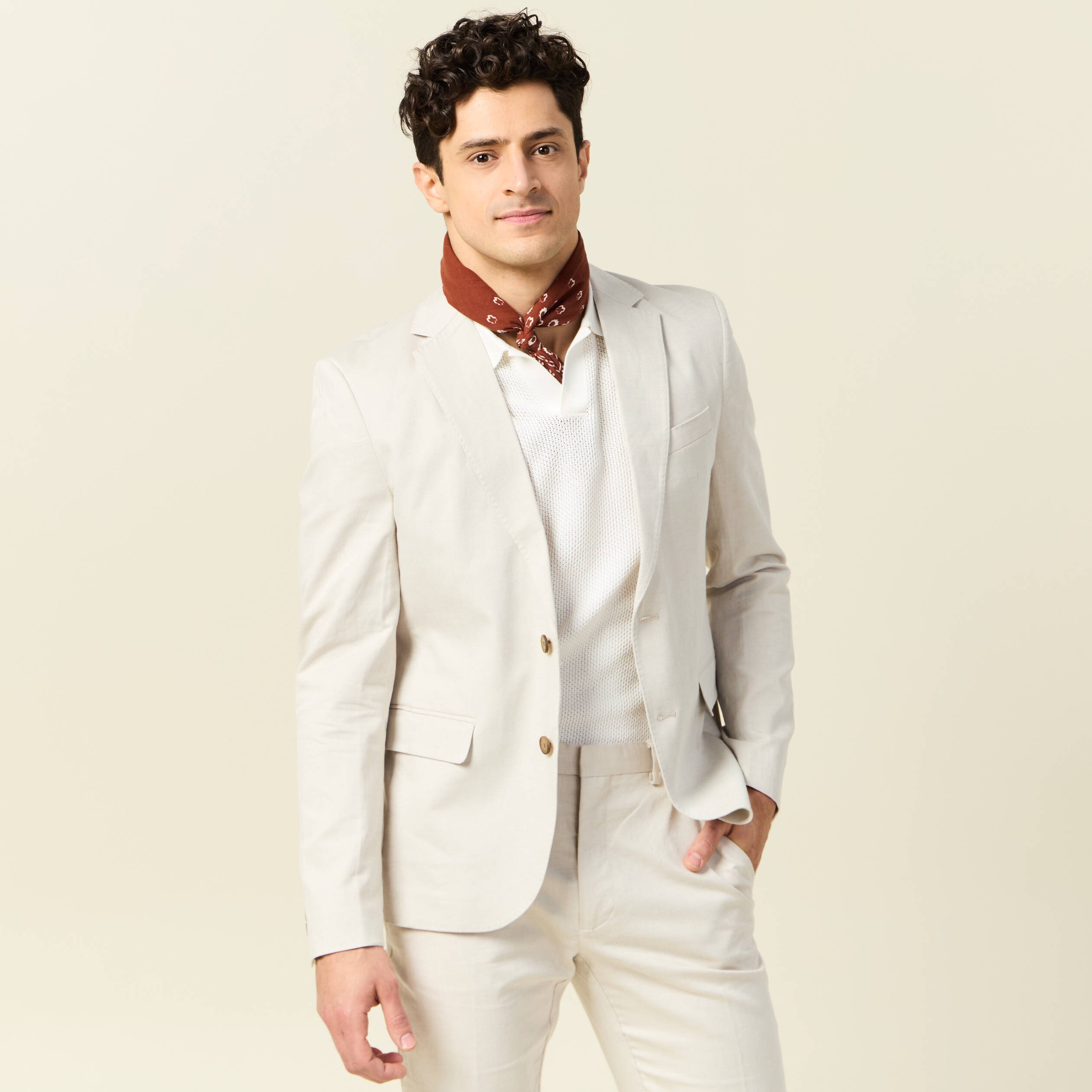 veste blazer cintre sable homme Veste blazer cintré sable homme