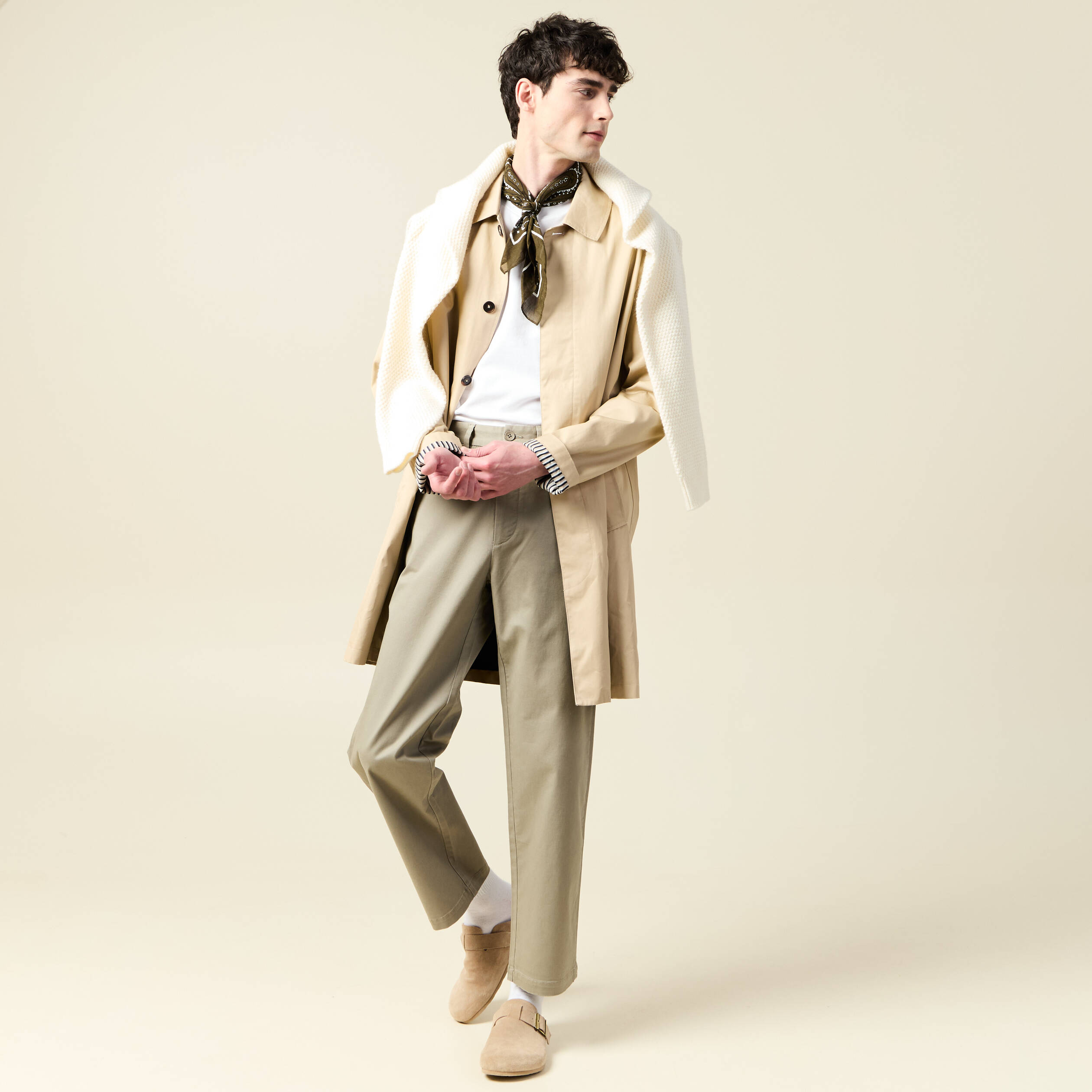 chino coupe straight vert kaki homme Chino coupe straight vert kaki homme