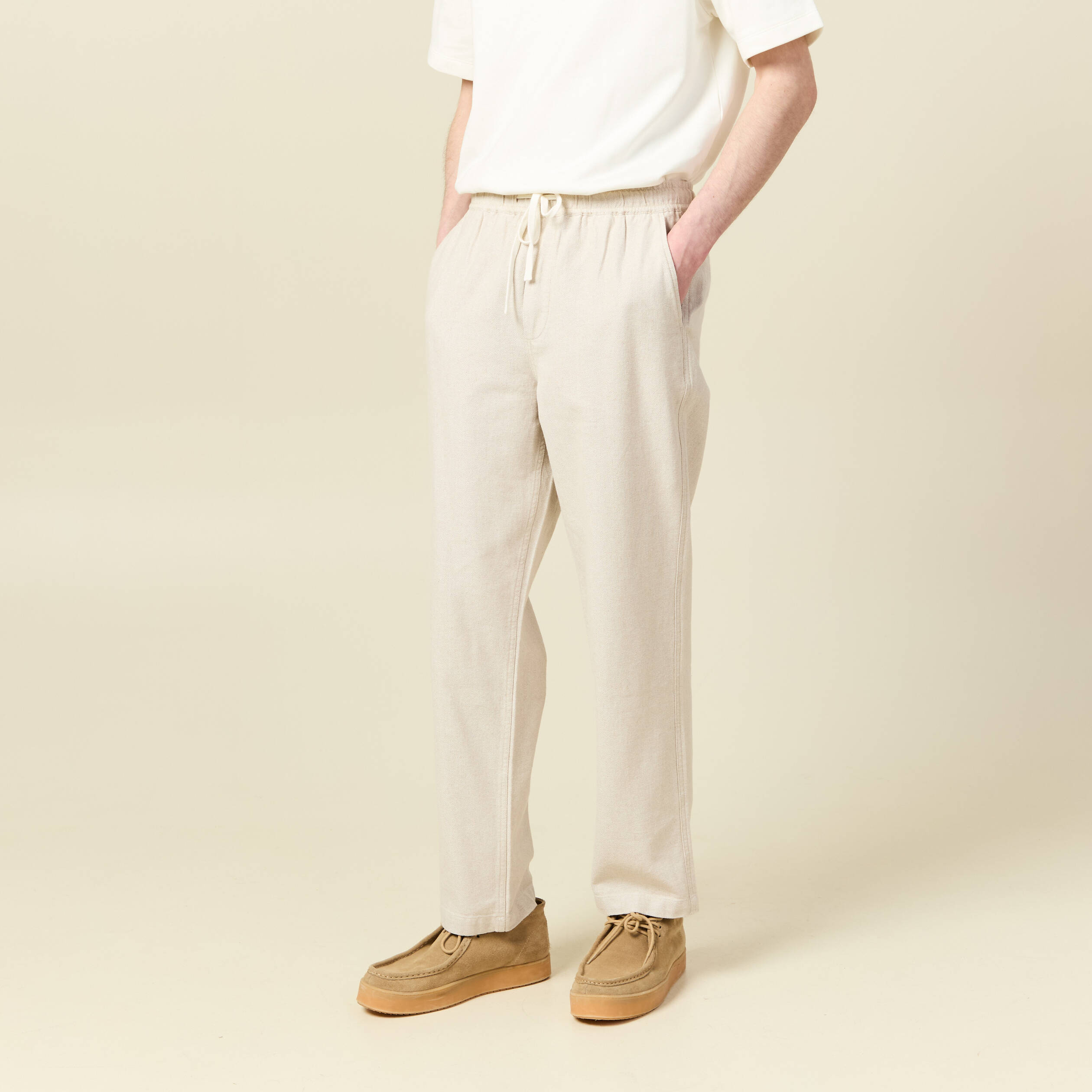 Pantalon chino beige homme