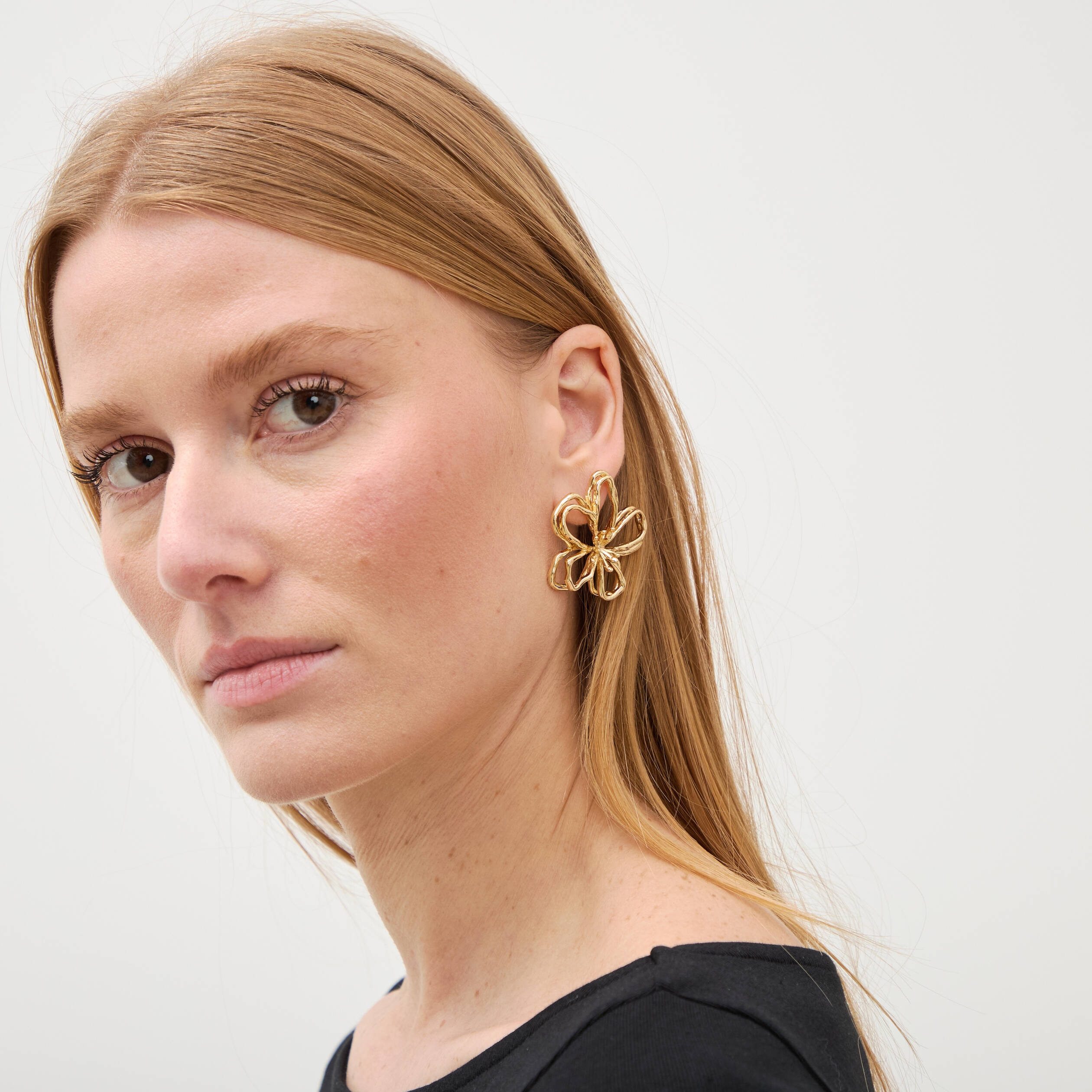 Boucles d'oreilles couleur or femme
