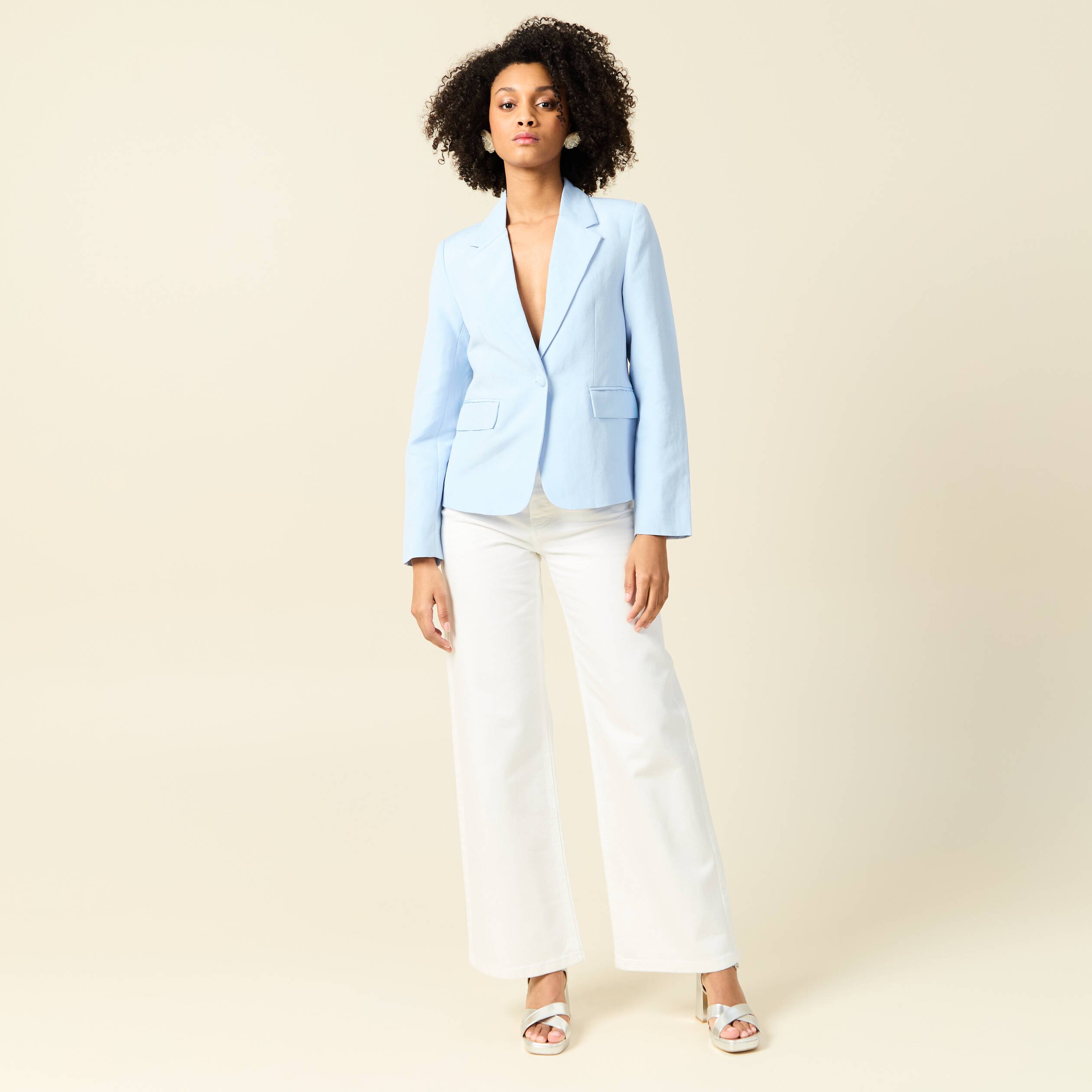 veste esprit blazer bleu clair femme Veste esprit blazer bleu clair femme