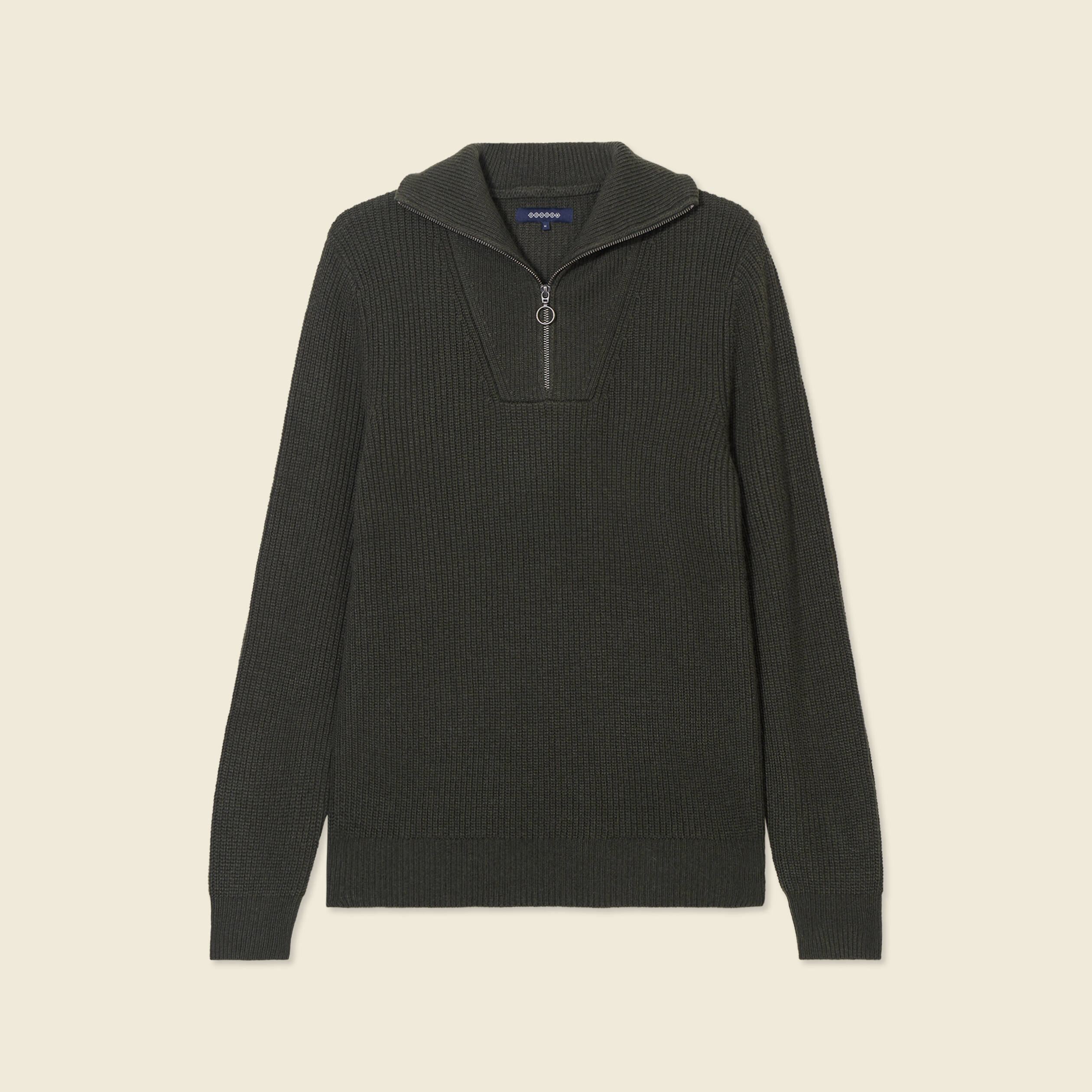 pull col camionneur vert kaki homme Pull col camionneur vert kaki homme