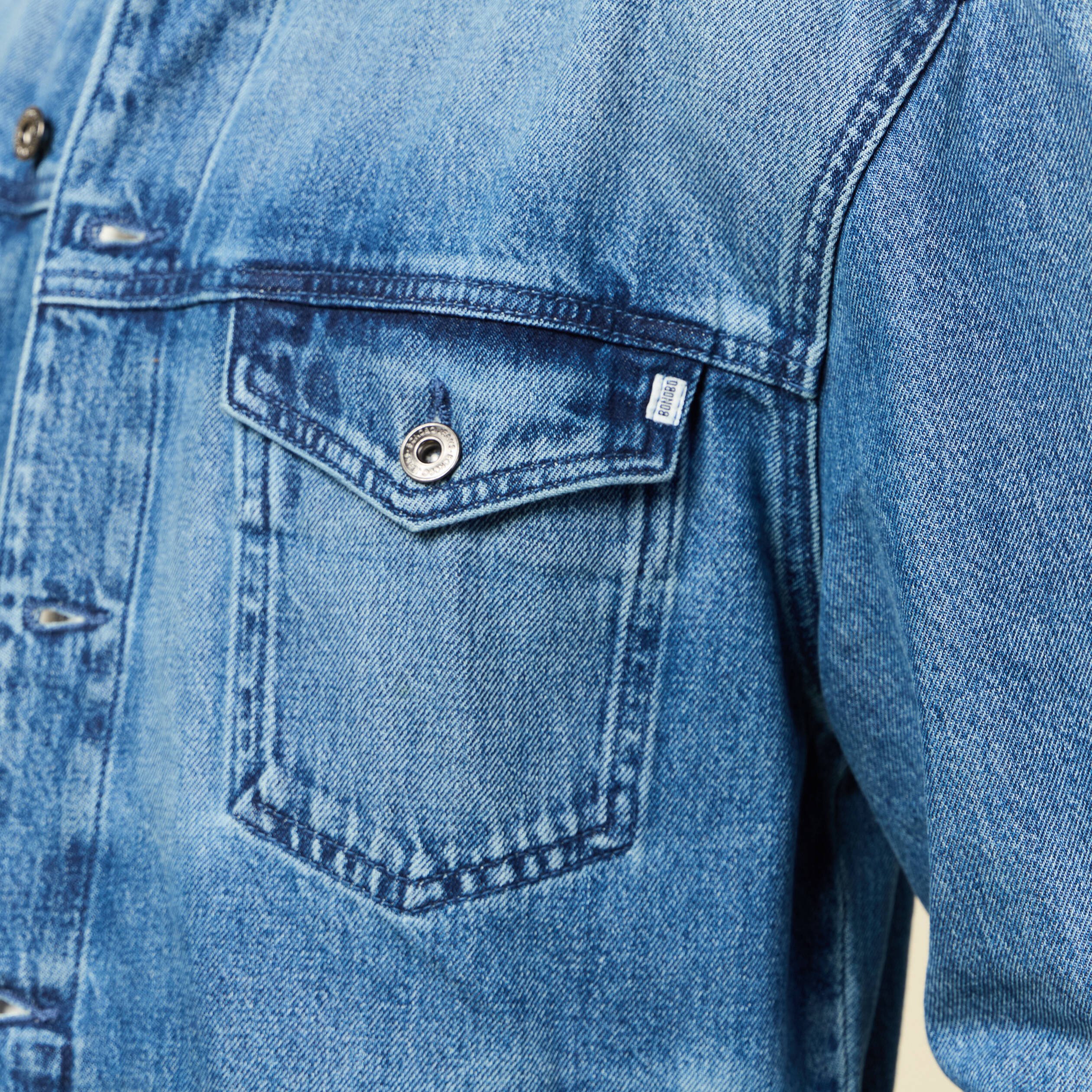 veste droite en jean denim double stone homme Veste droite en jean denim double stone homme