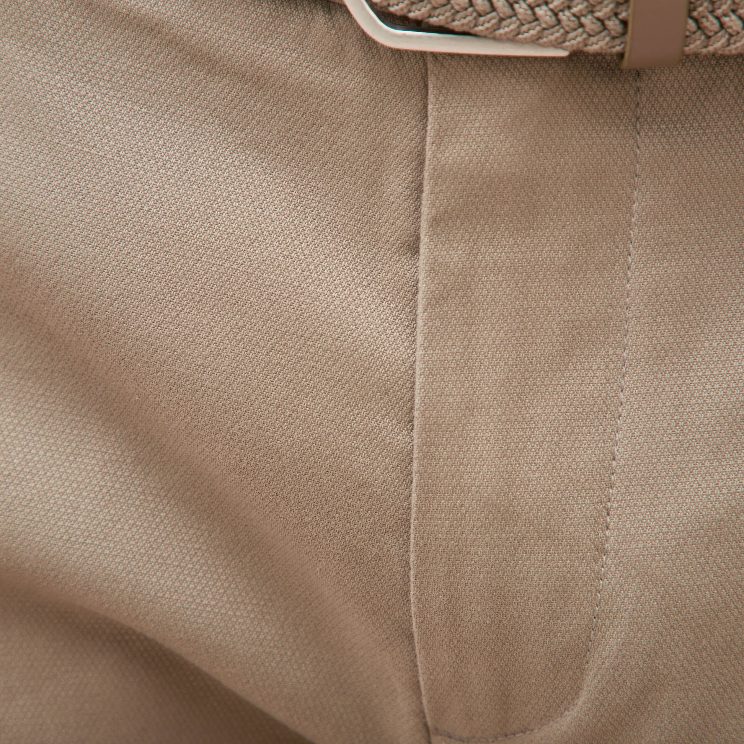 Pantalon straight longueur 32 ceinture taupe homme
