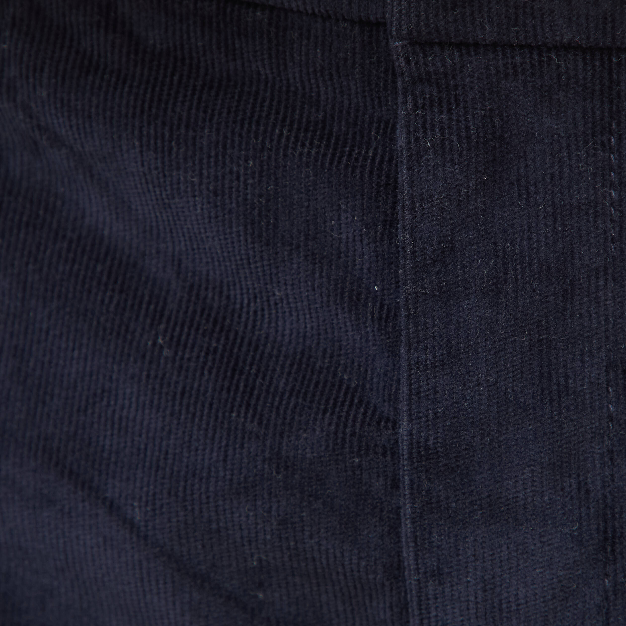 Pantalon straight velours longueur 32 bleu marine homme