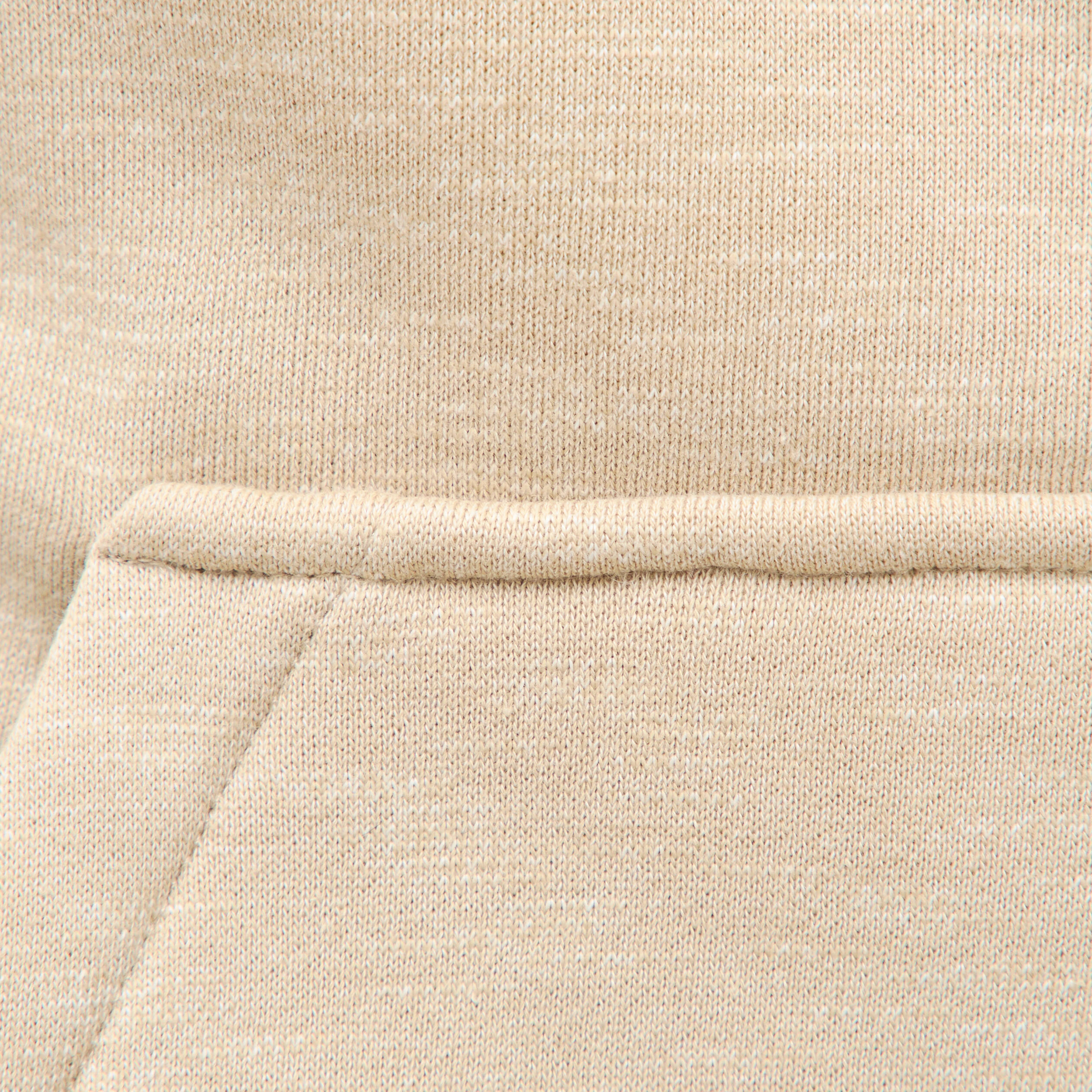 Sweat manches longues zipp&eacute; beige homme