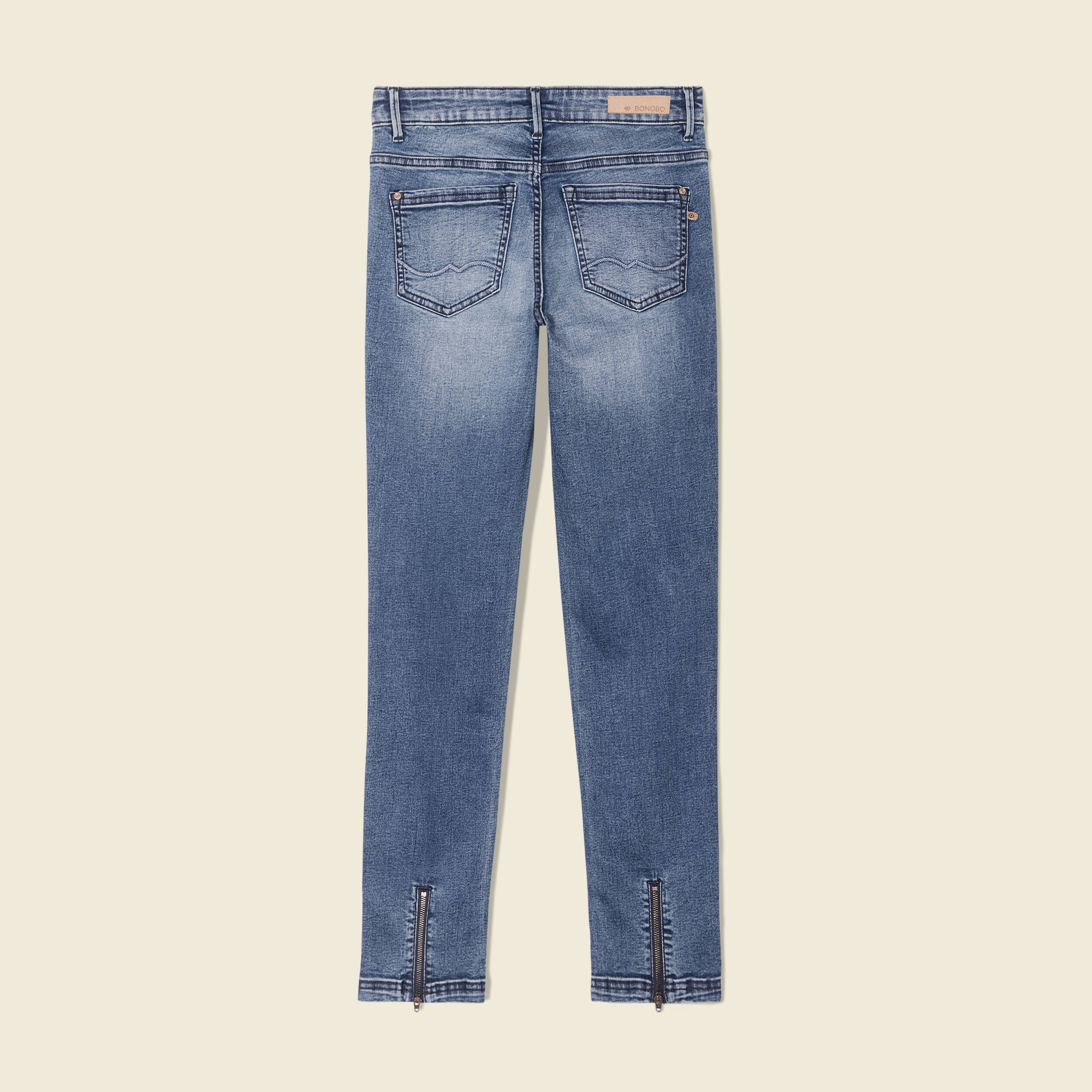 Jeans slim éco-responsable denim stone femme