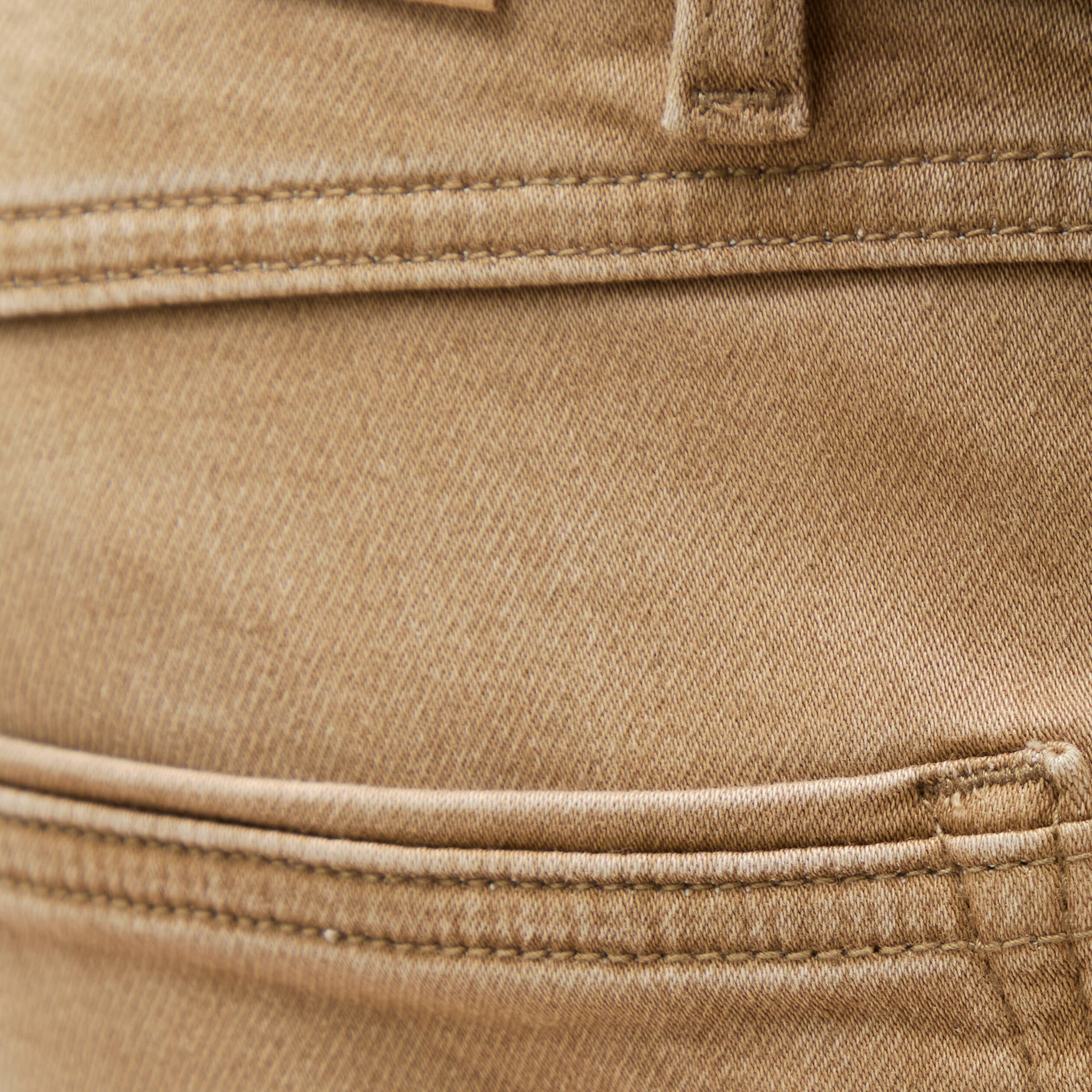 Jeans straight longueur 32 denim camel homme