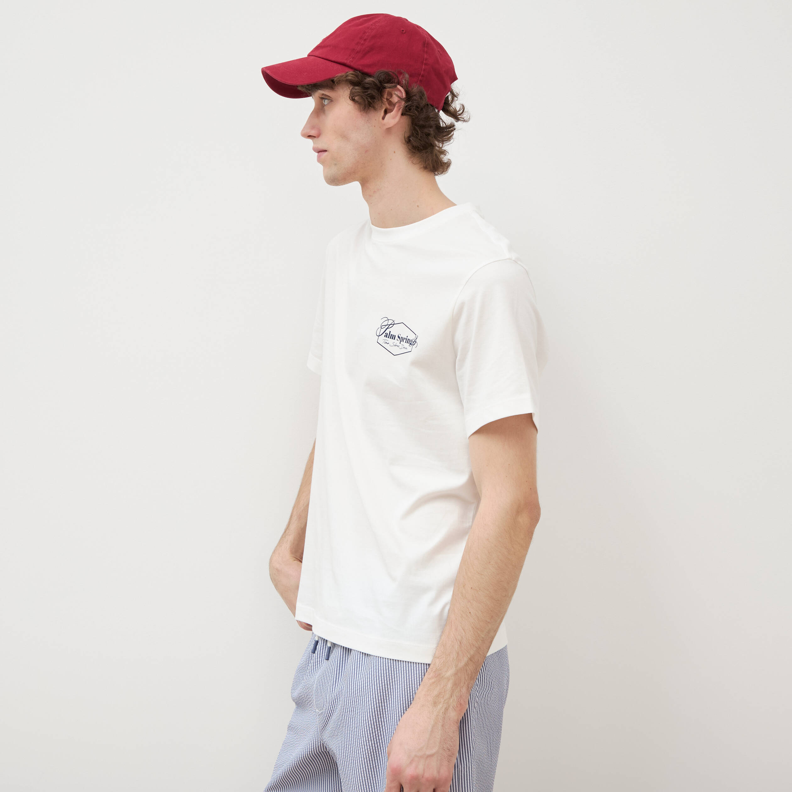 T-shirt en coton ecru homme