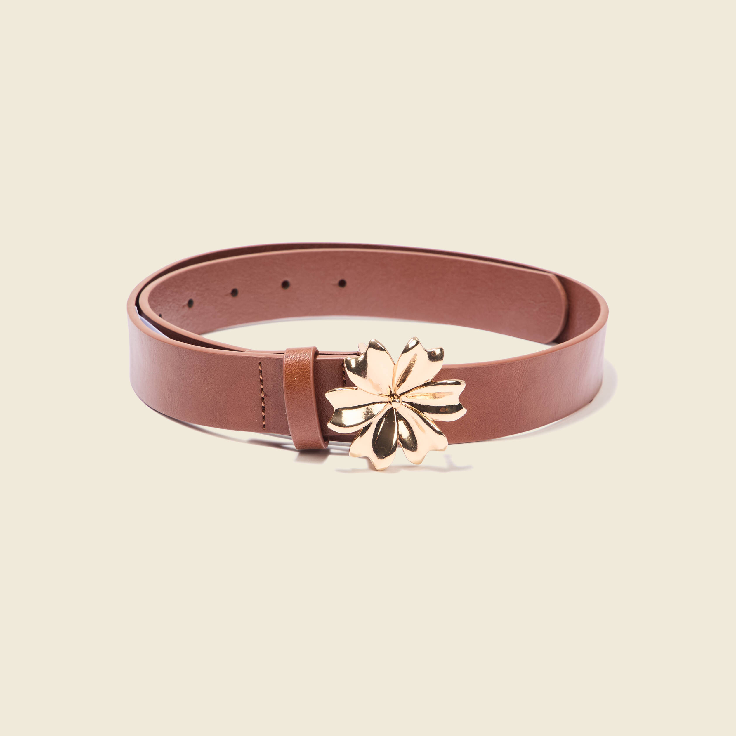 ceinture avec boucle fleur marron femme Ceinture avec boucle fleur marron femme