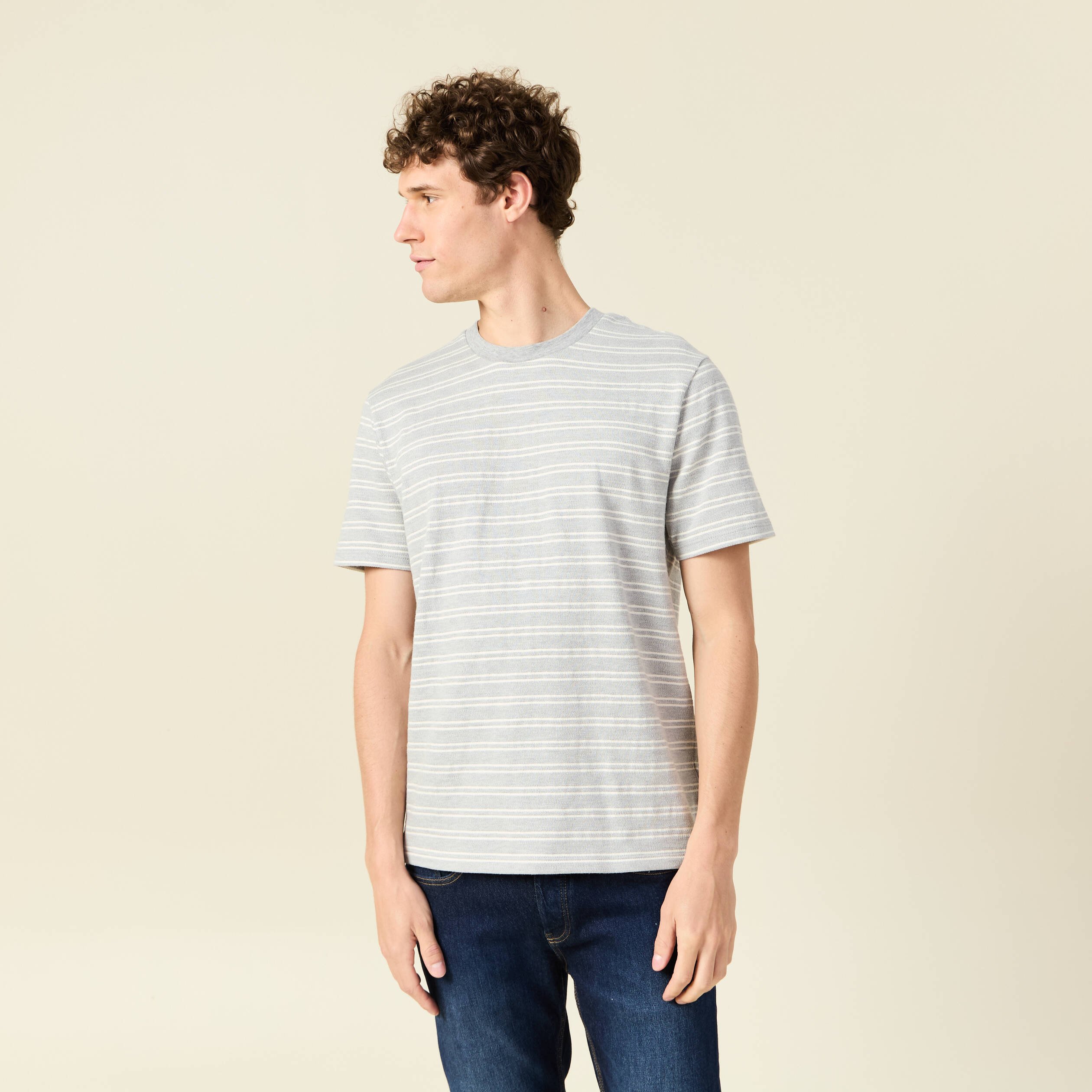 t shirt manches courtes gris fonce homme T-shirt manches courtes gris foncé homme