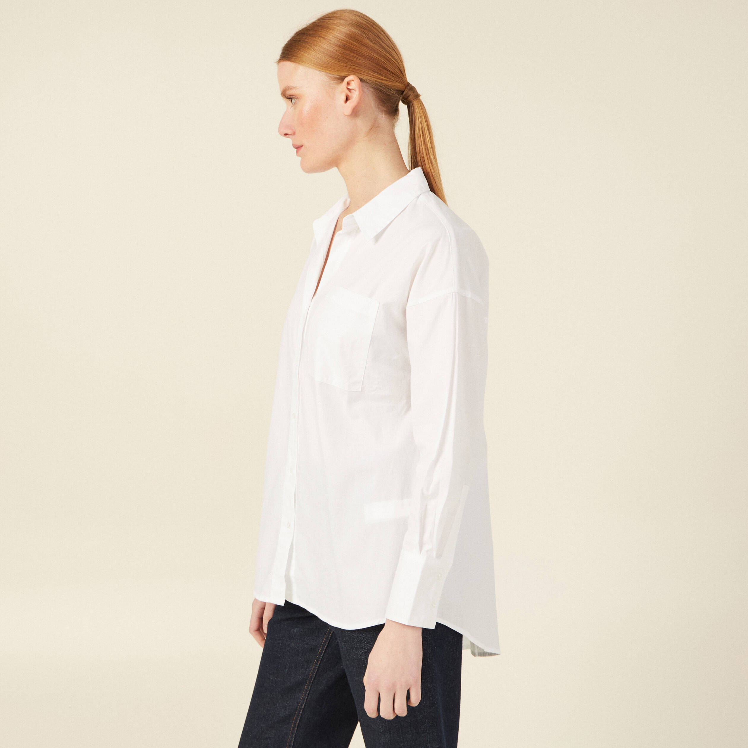 chemise manches longues blanc femme Chemise manches longues blanc femme