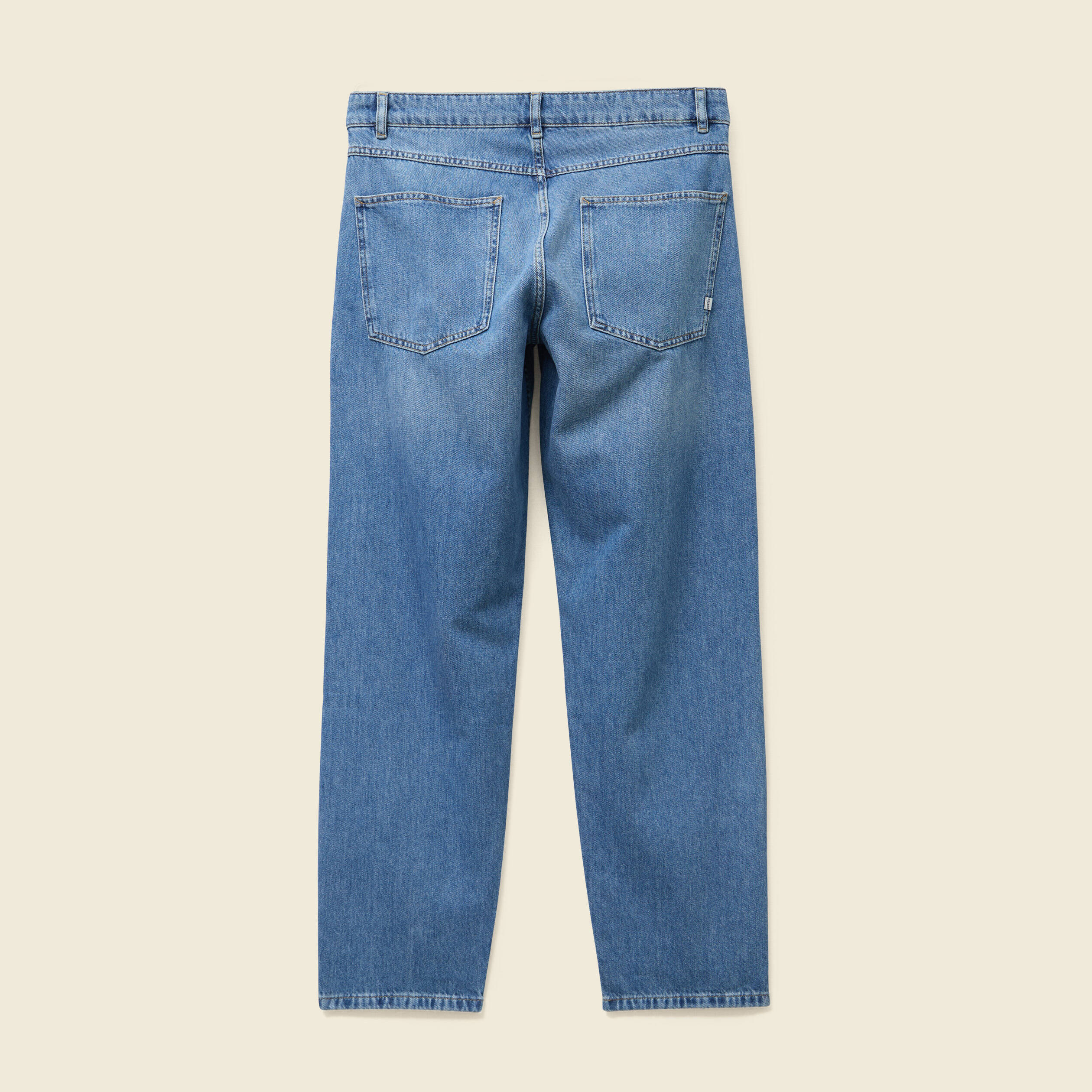 chino droit longueur 32 en coton denim stone homme Chino droit longueur 32 en coton denim stone homme