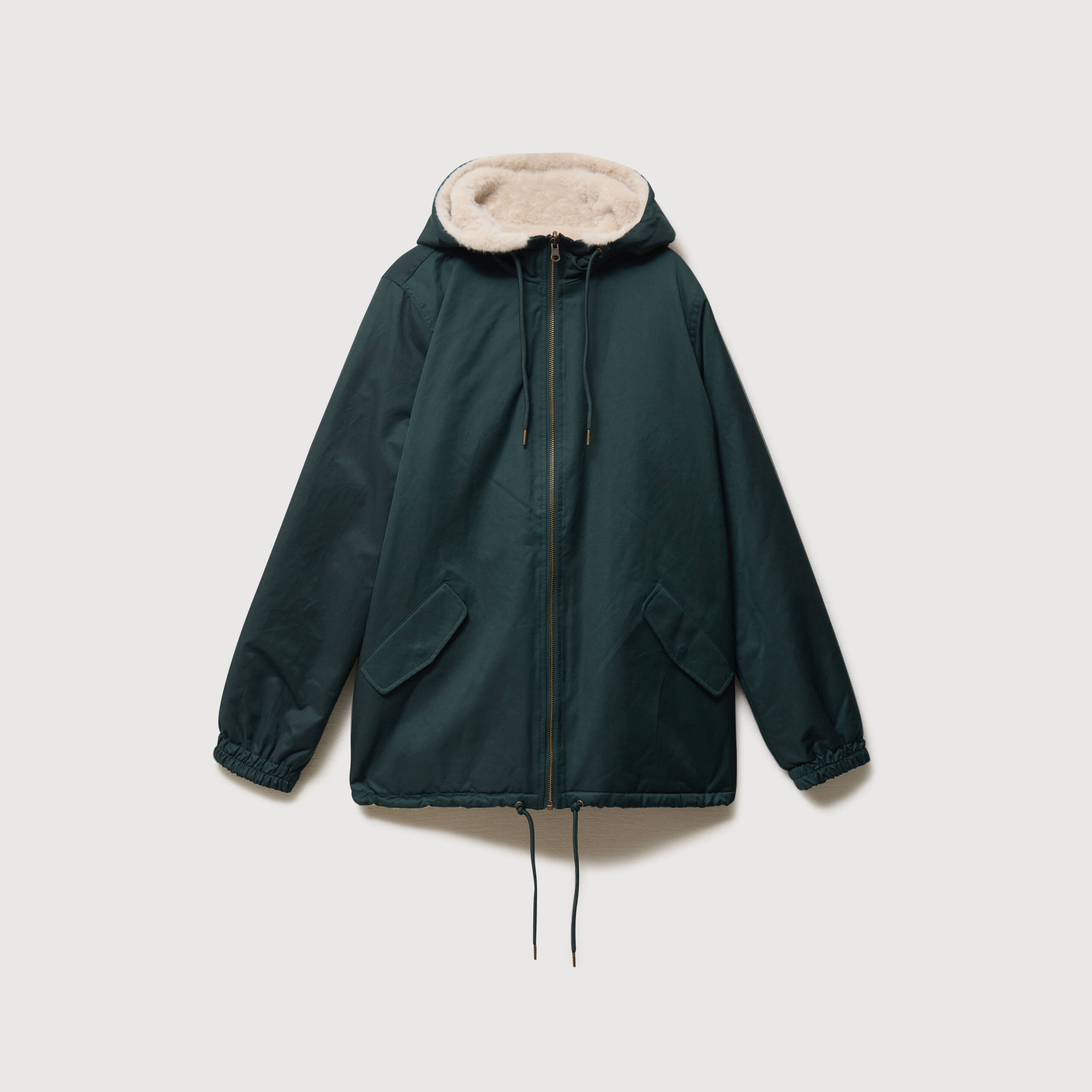 Parka r&eacute;versible vert femme