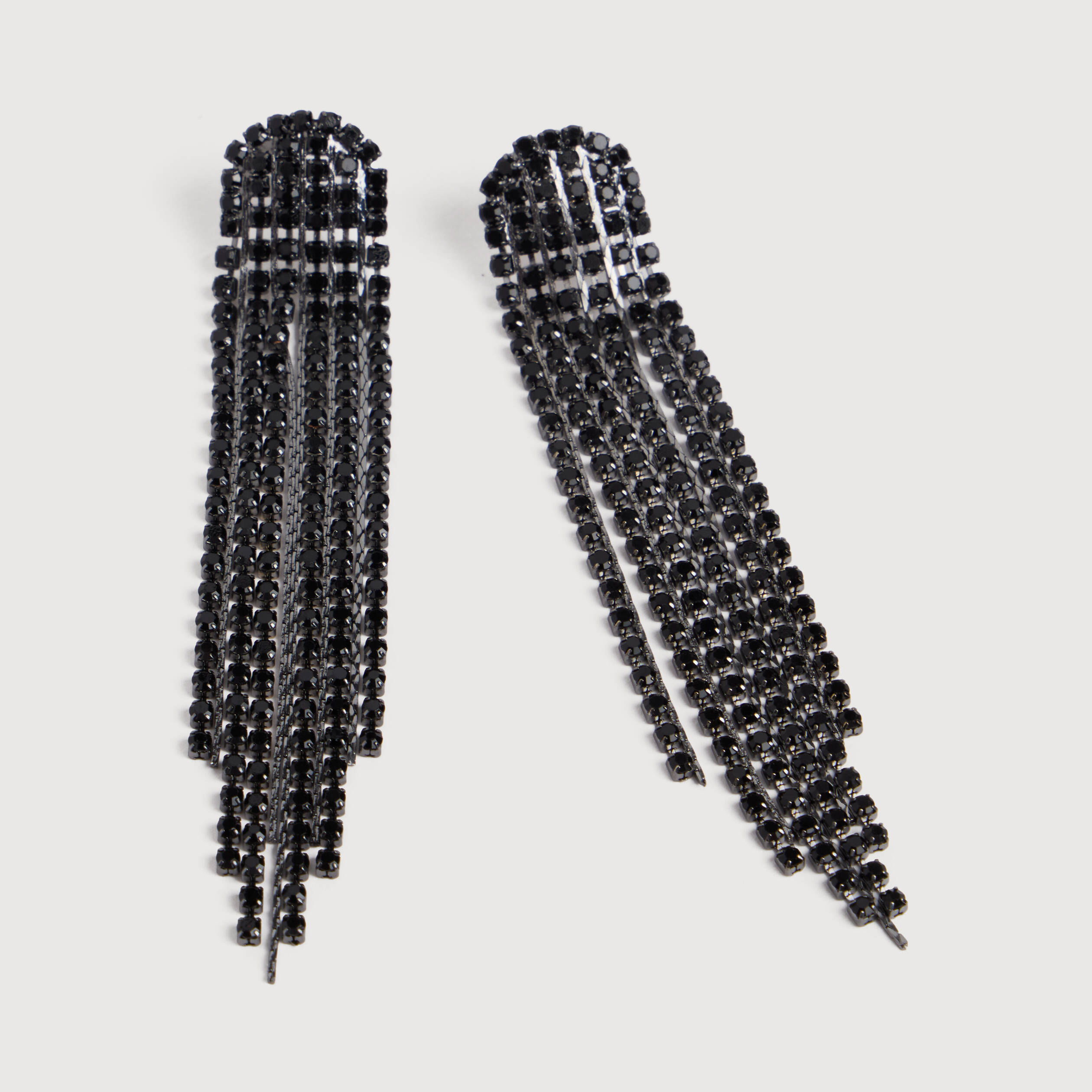 Boucles d'oreilles avec strass noir femme