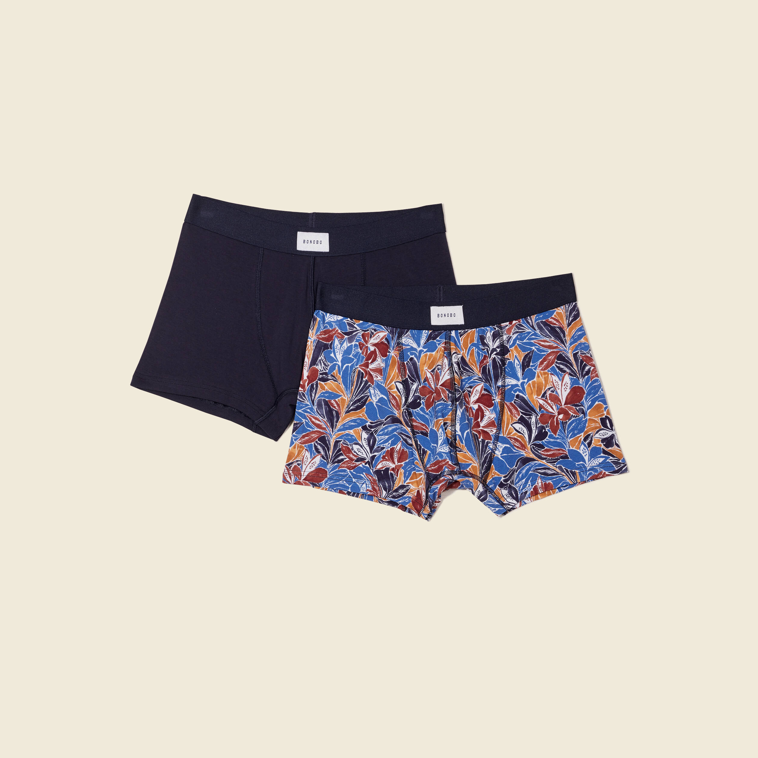 lot 2 boxers bleu marine homme Lot 2 boxers bleu marine homme