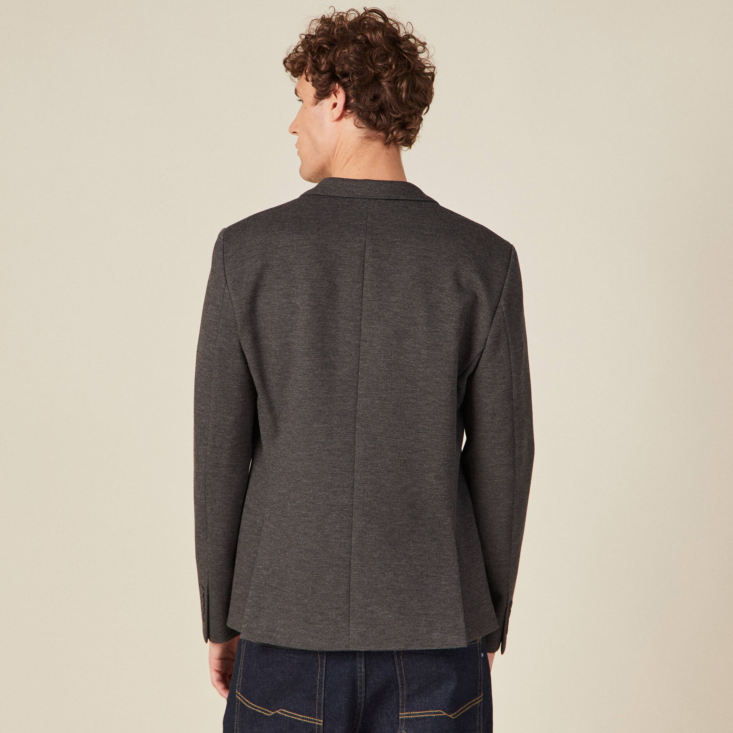 Veste esprit blazer droite gris homme