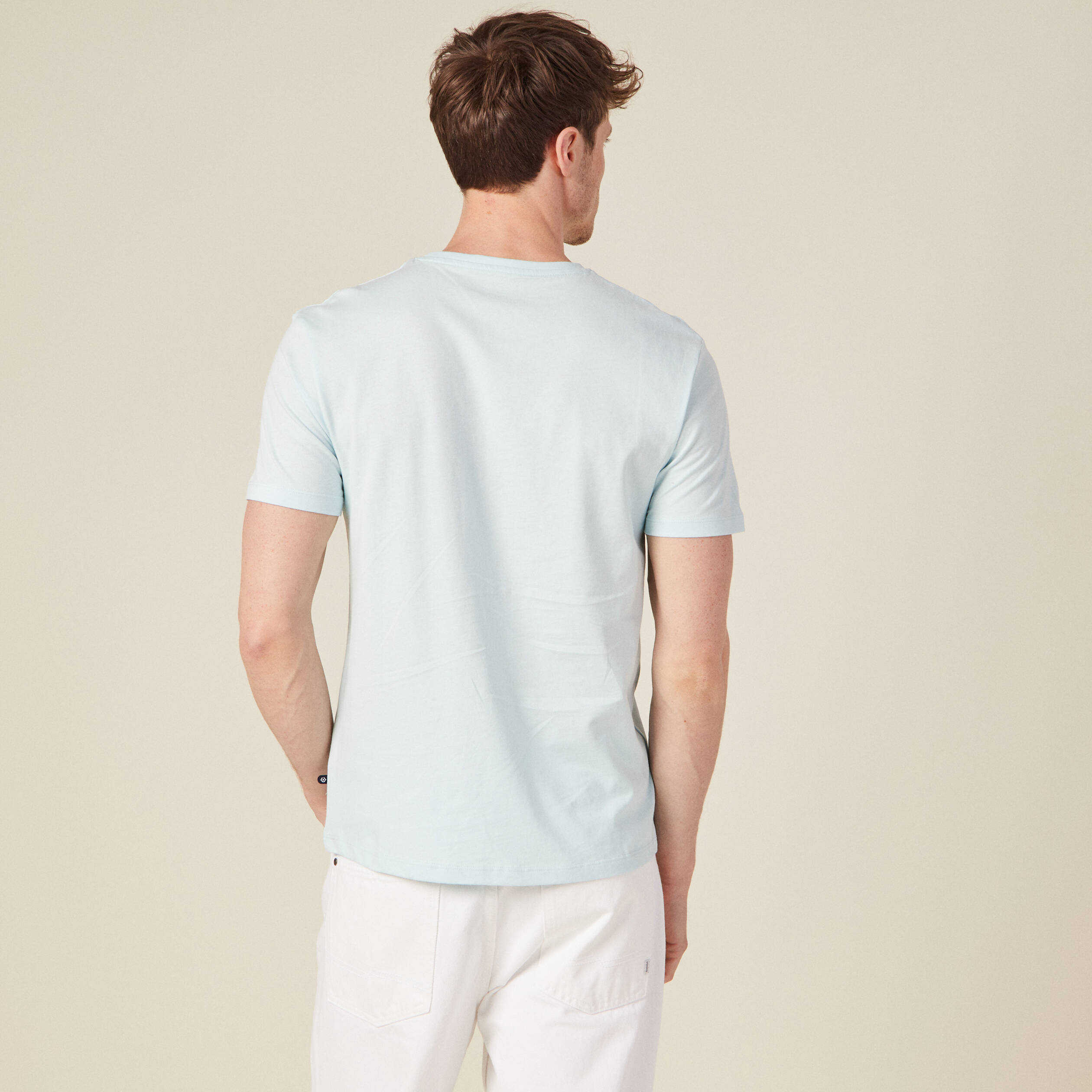t shirt manches courtes bleu ciel homme T-shirt manches courtes bleu ciel homme