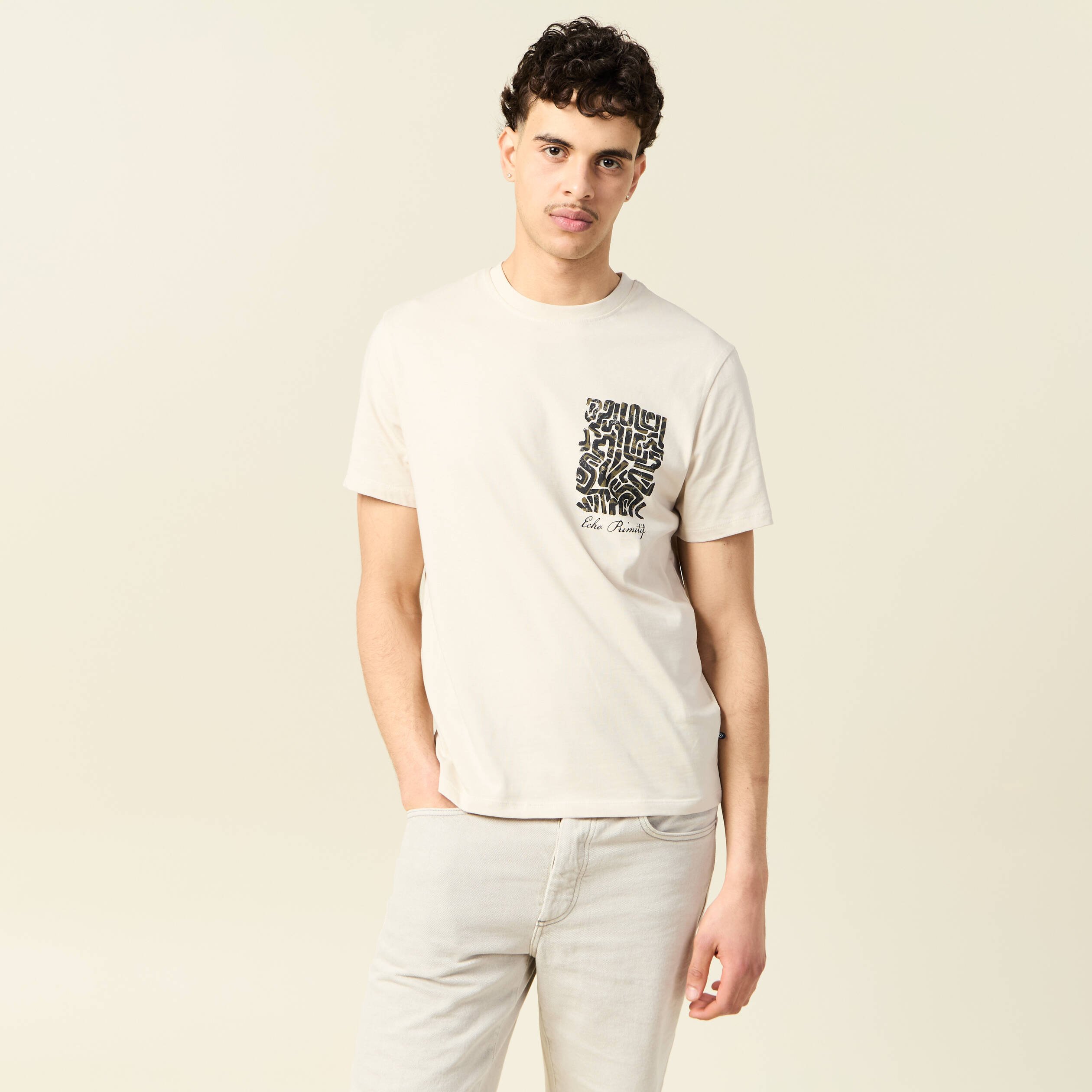 T-shirt manches courtes sable homme