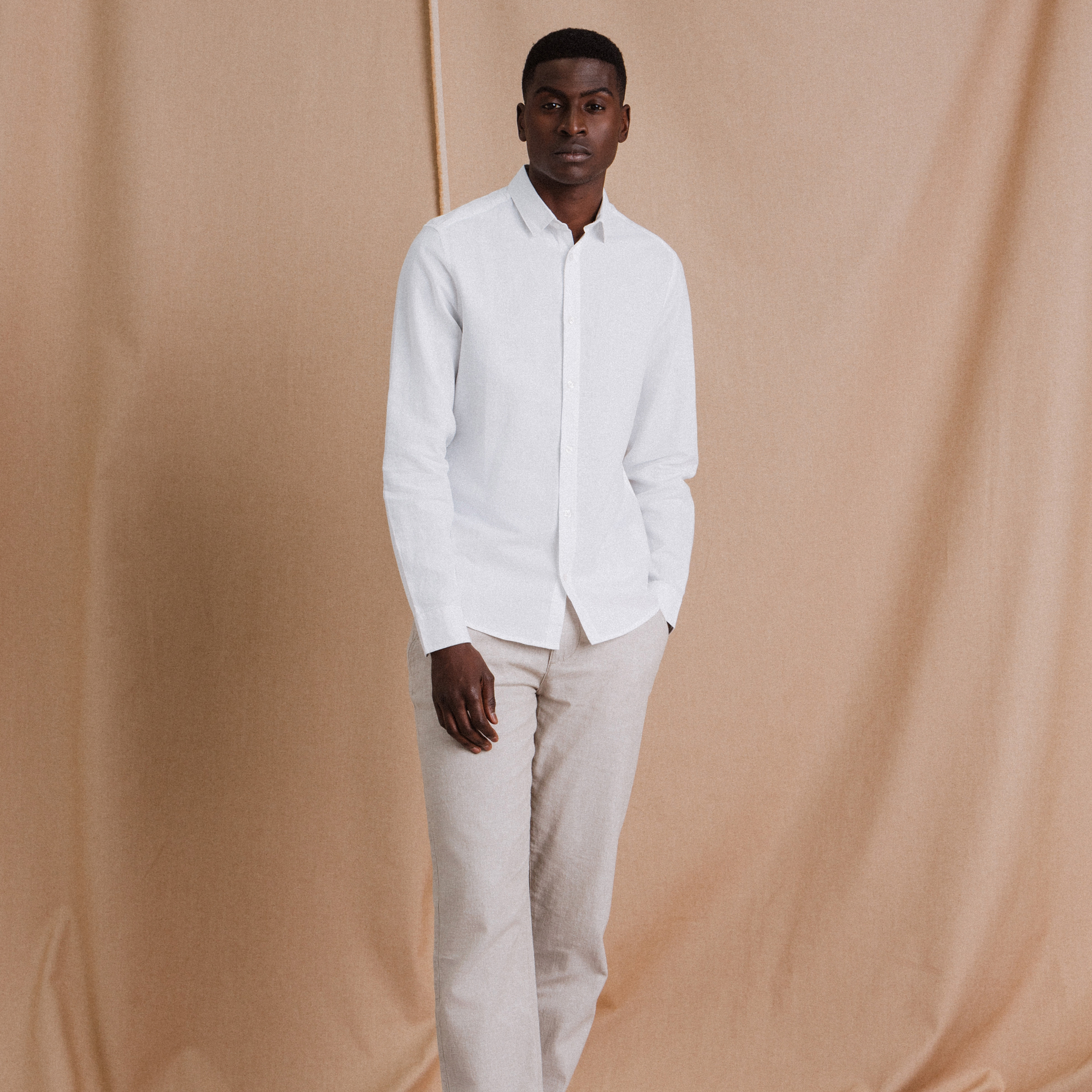 chemise manches longues blanc homme Chemise manches longues blanc homme