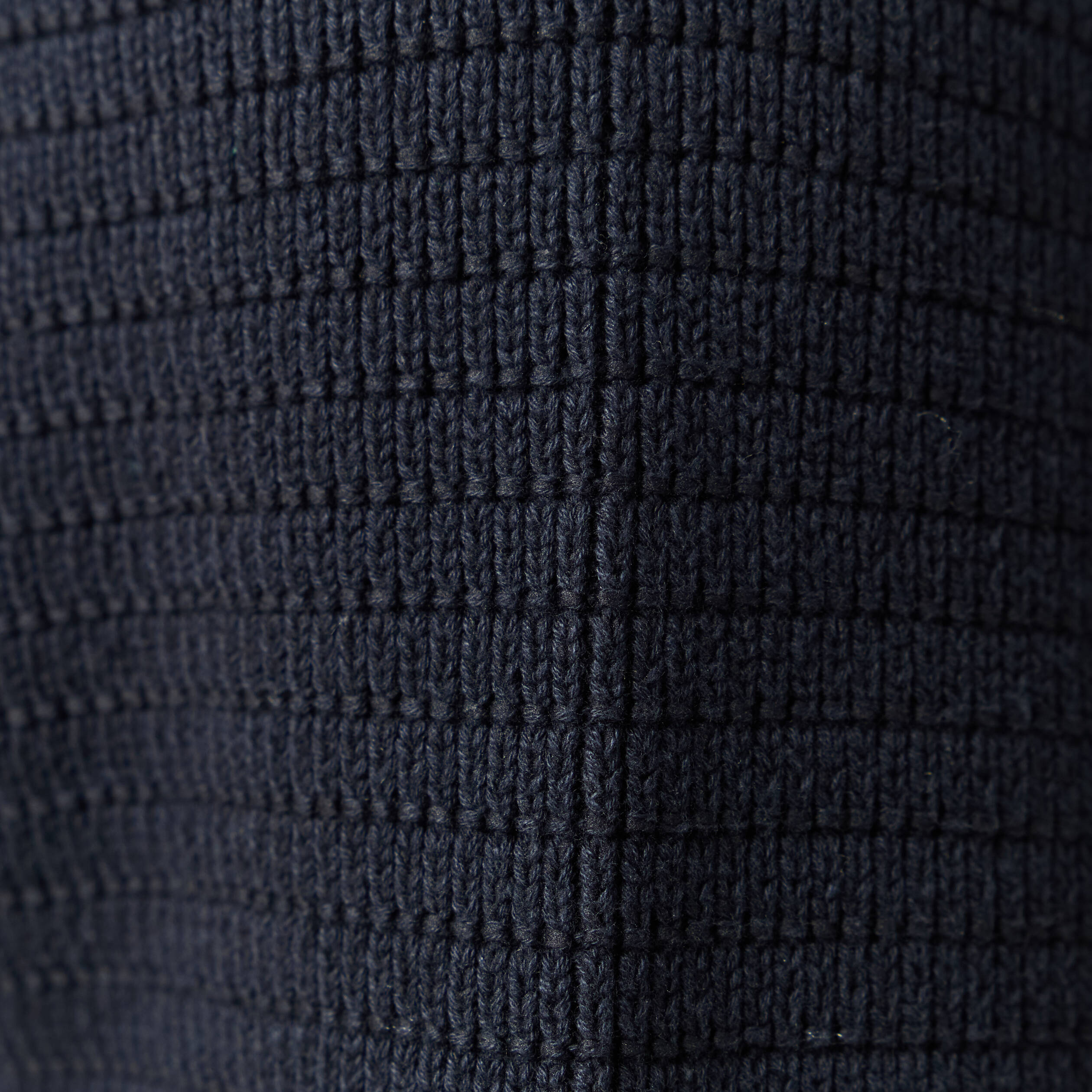 Pull col rond manches longues bleu marine homme