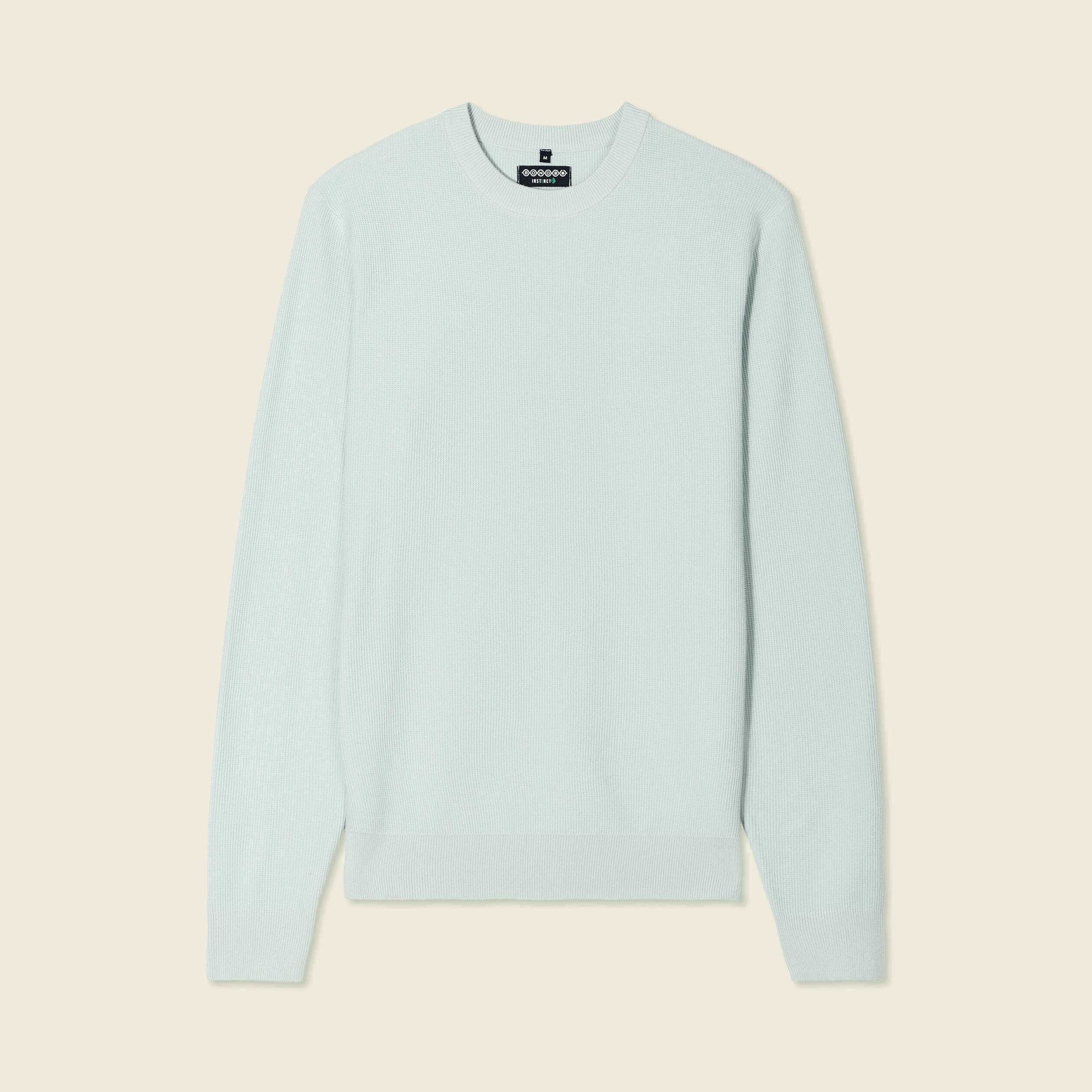 Pull fin col rond manches longues bleu clair homme