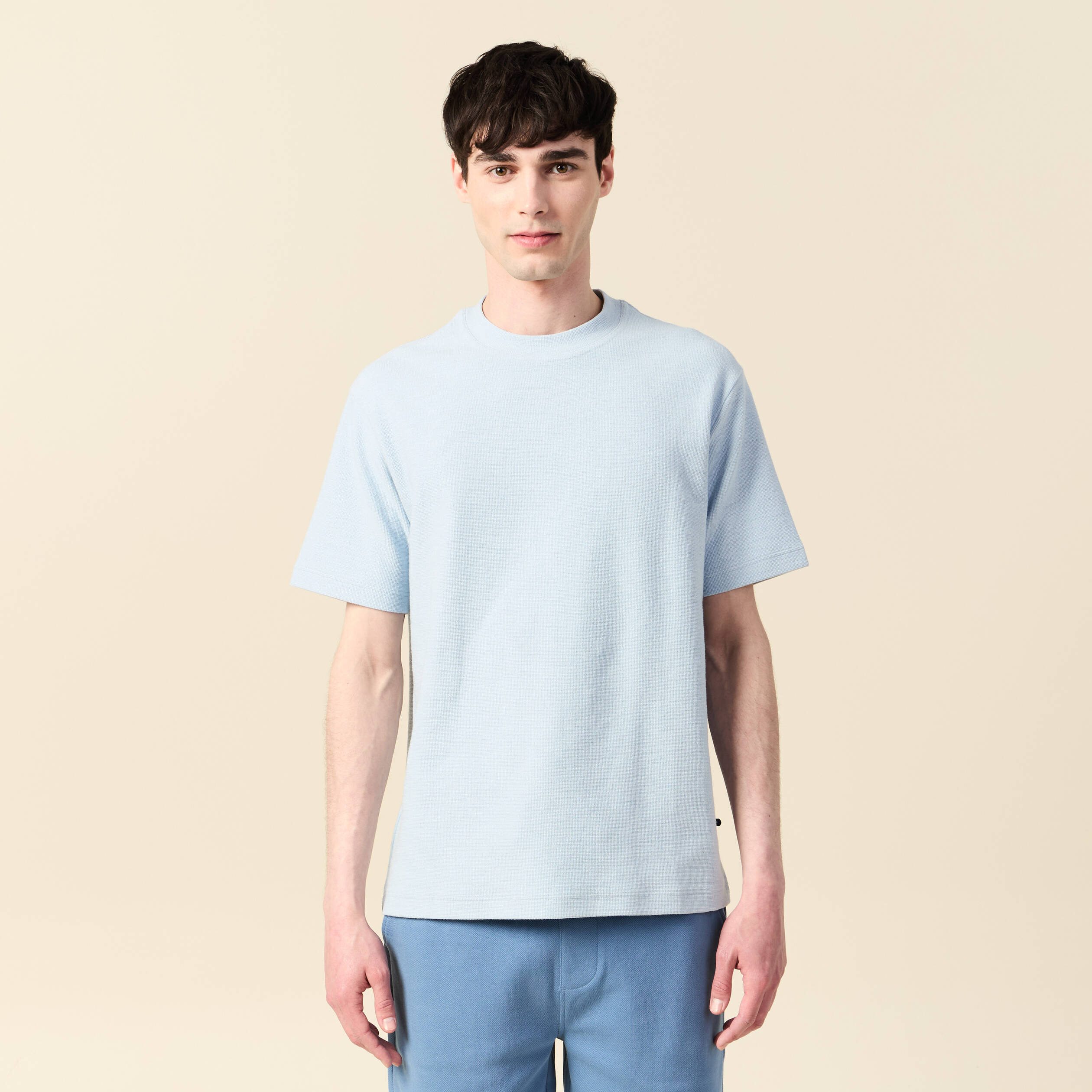 t shirt manches courtes bleu ciel homme T-shirt manches courtes bleu ciel homme
