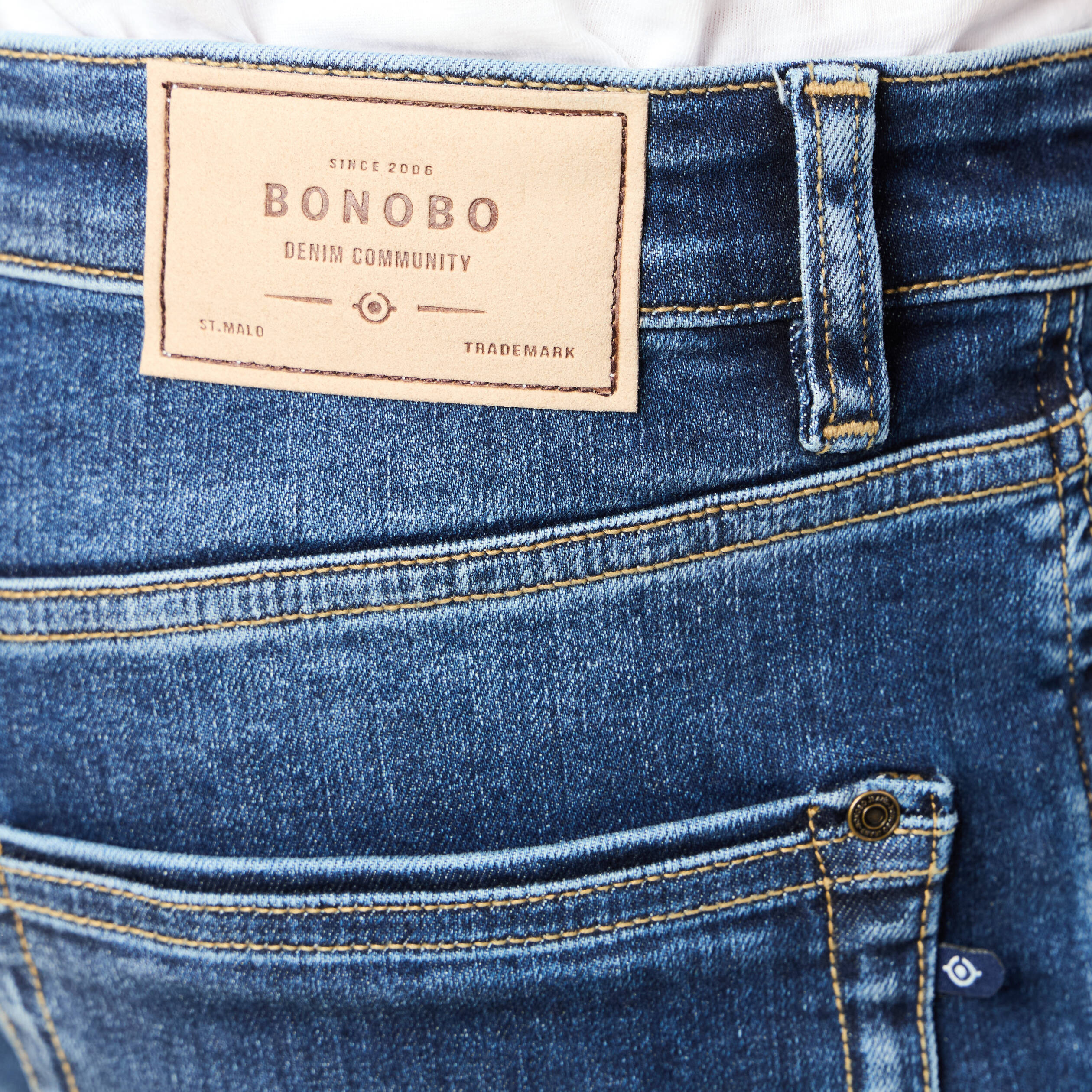 Jeans regular 5 poches denim stone homme