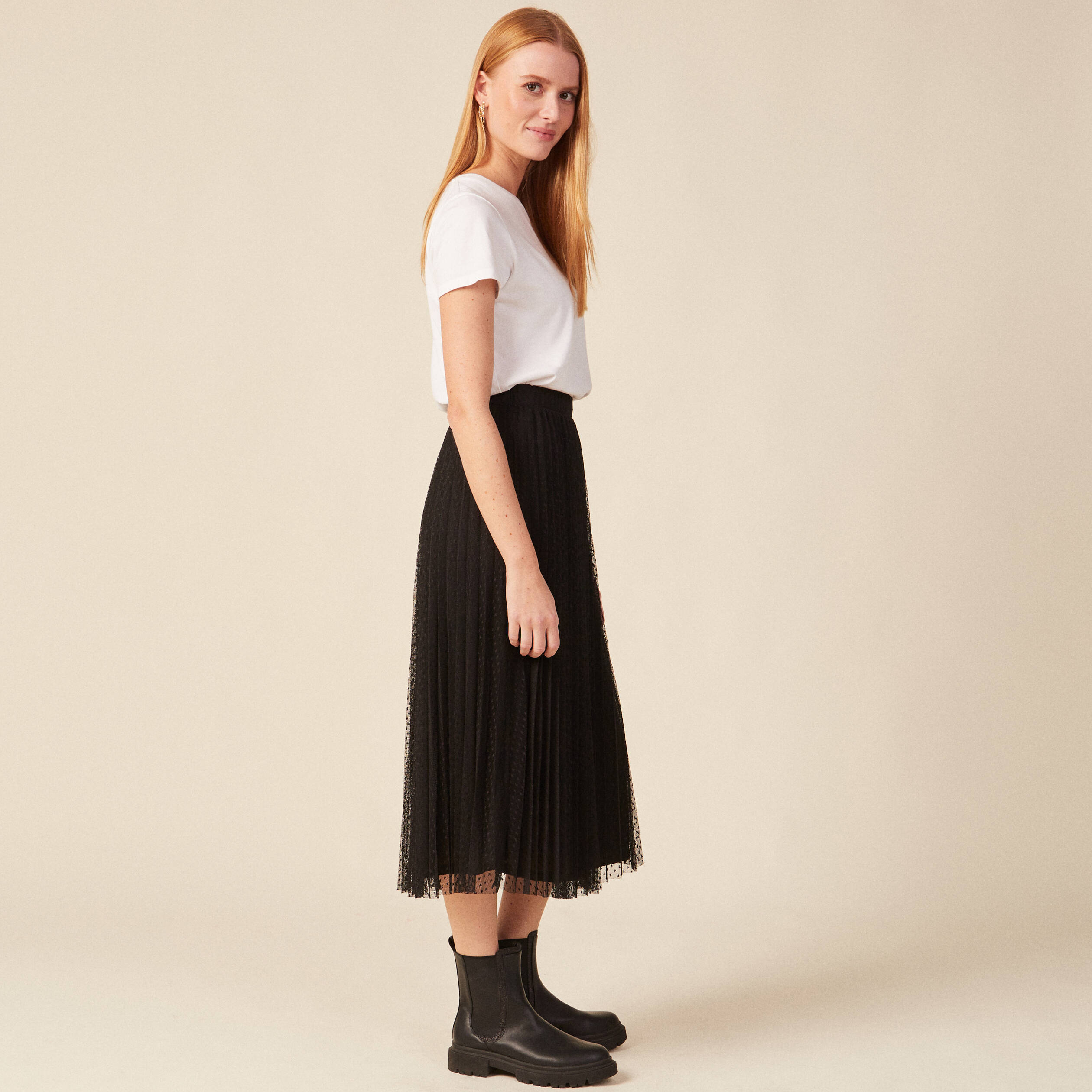 Jupe midi noire best sale