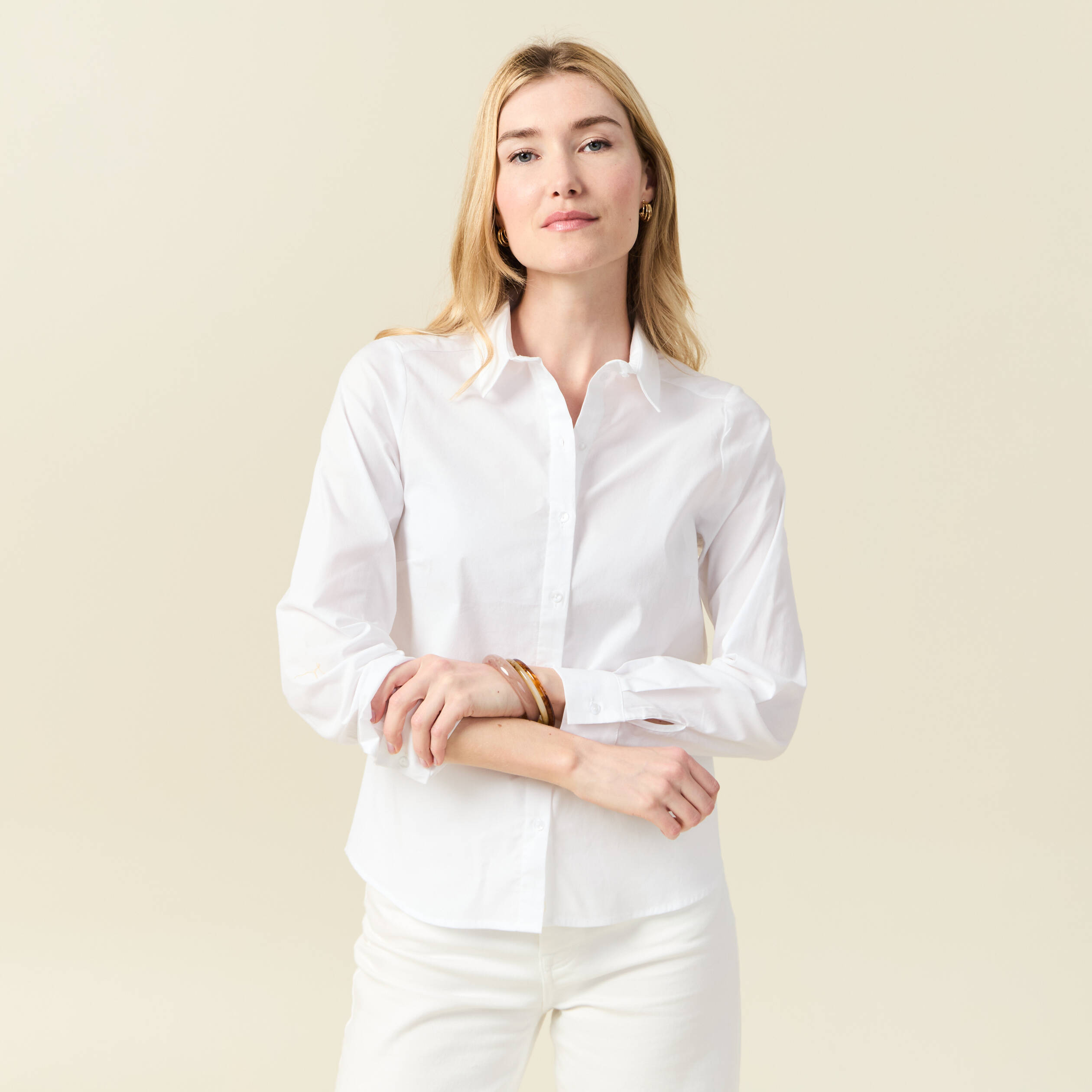 chemise manches longues ecru femme Chemise manches longues ecru femme