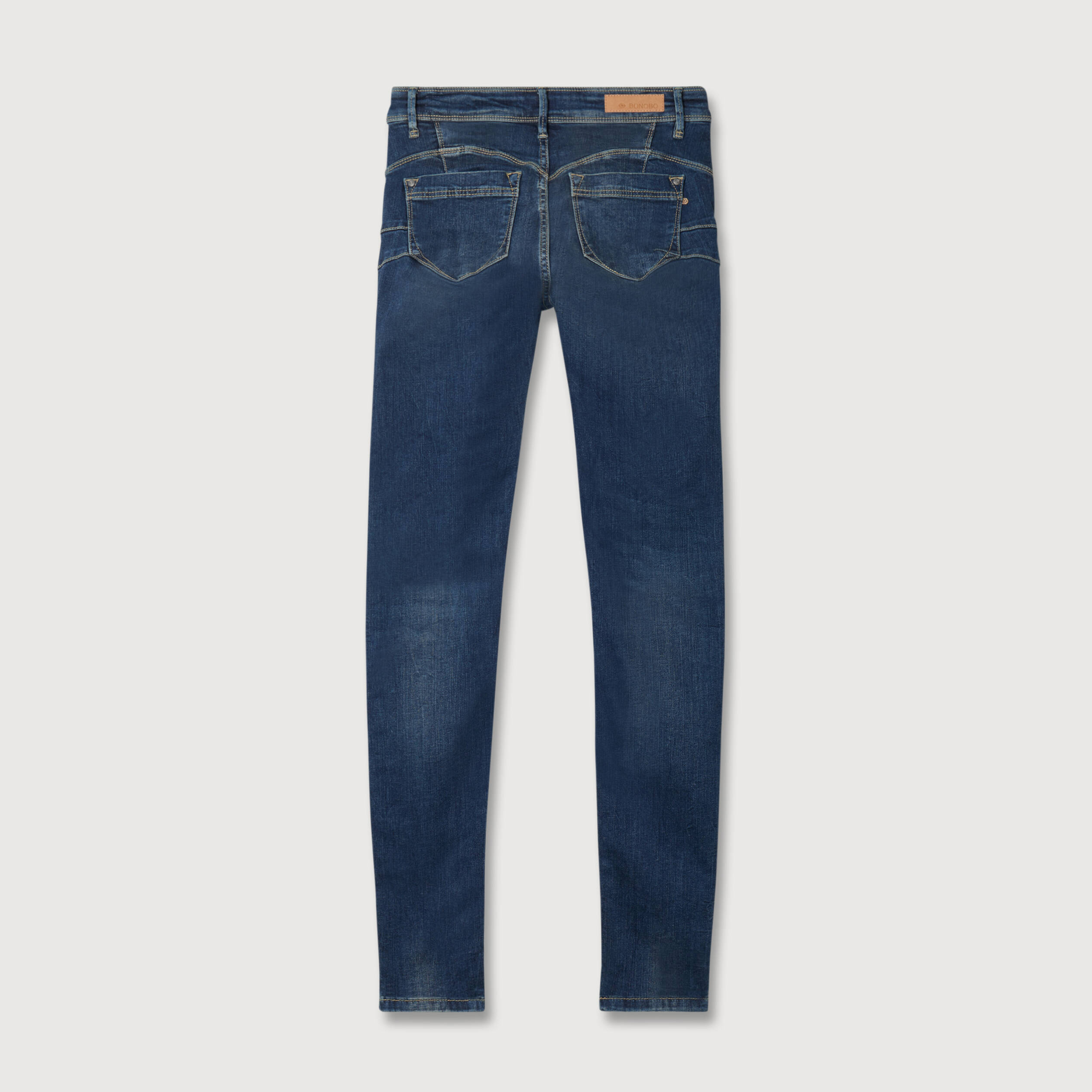 Jeans skinny push-up taille standard denim brut femme