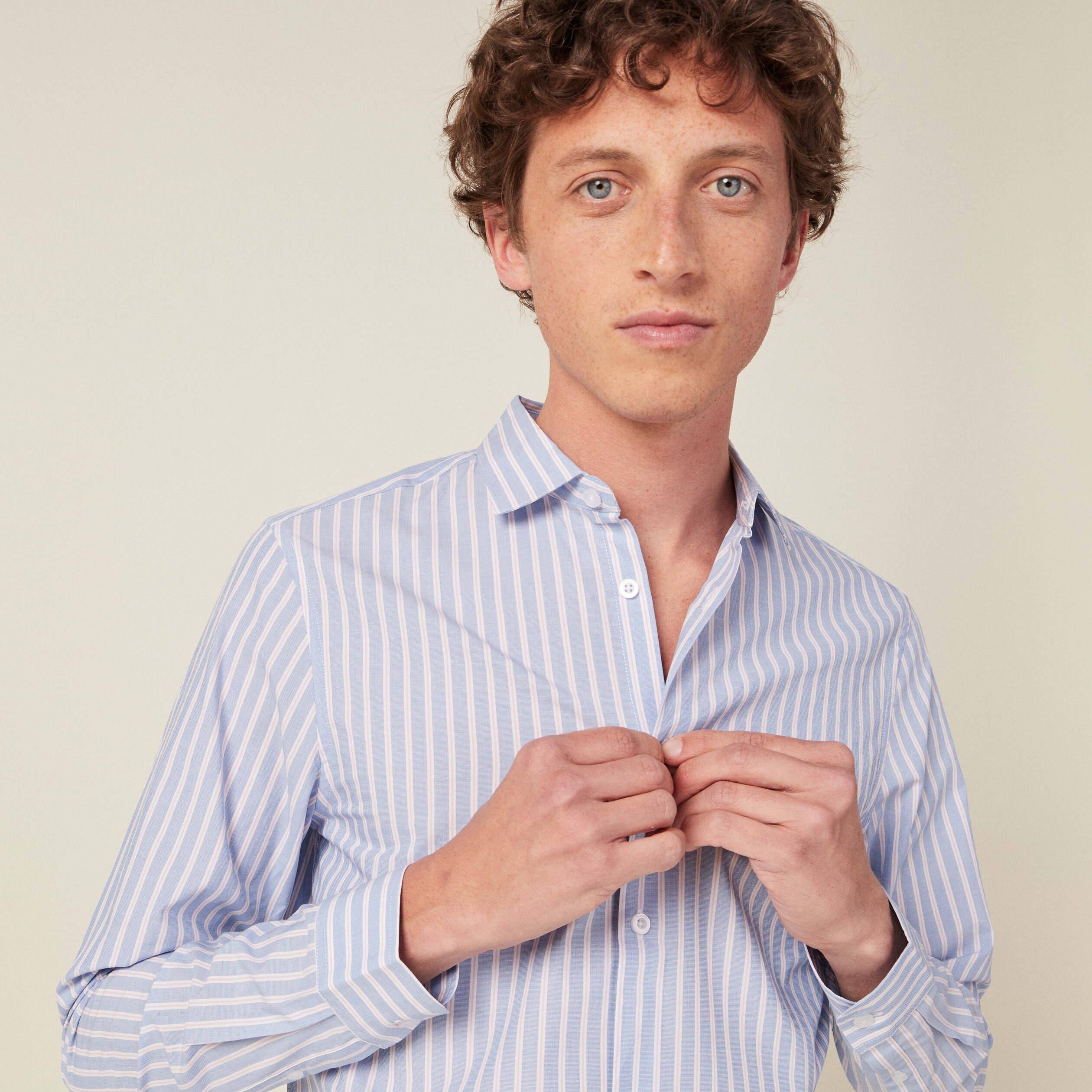 Chemise bleu sales ciel homme