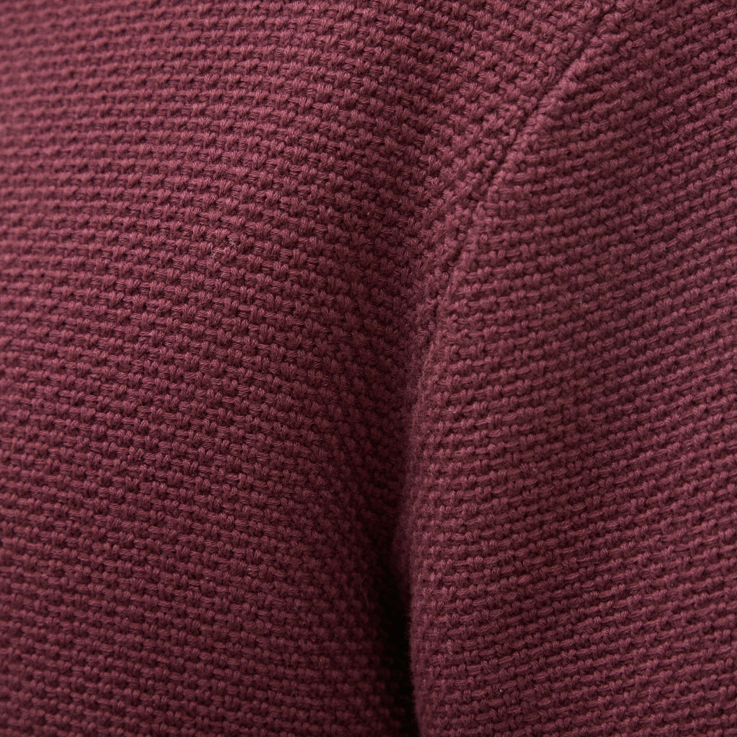 Polo ample col cubain manches courtes prune homme