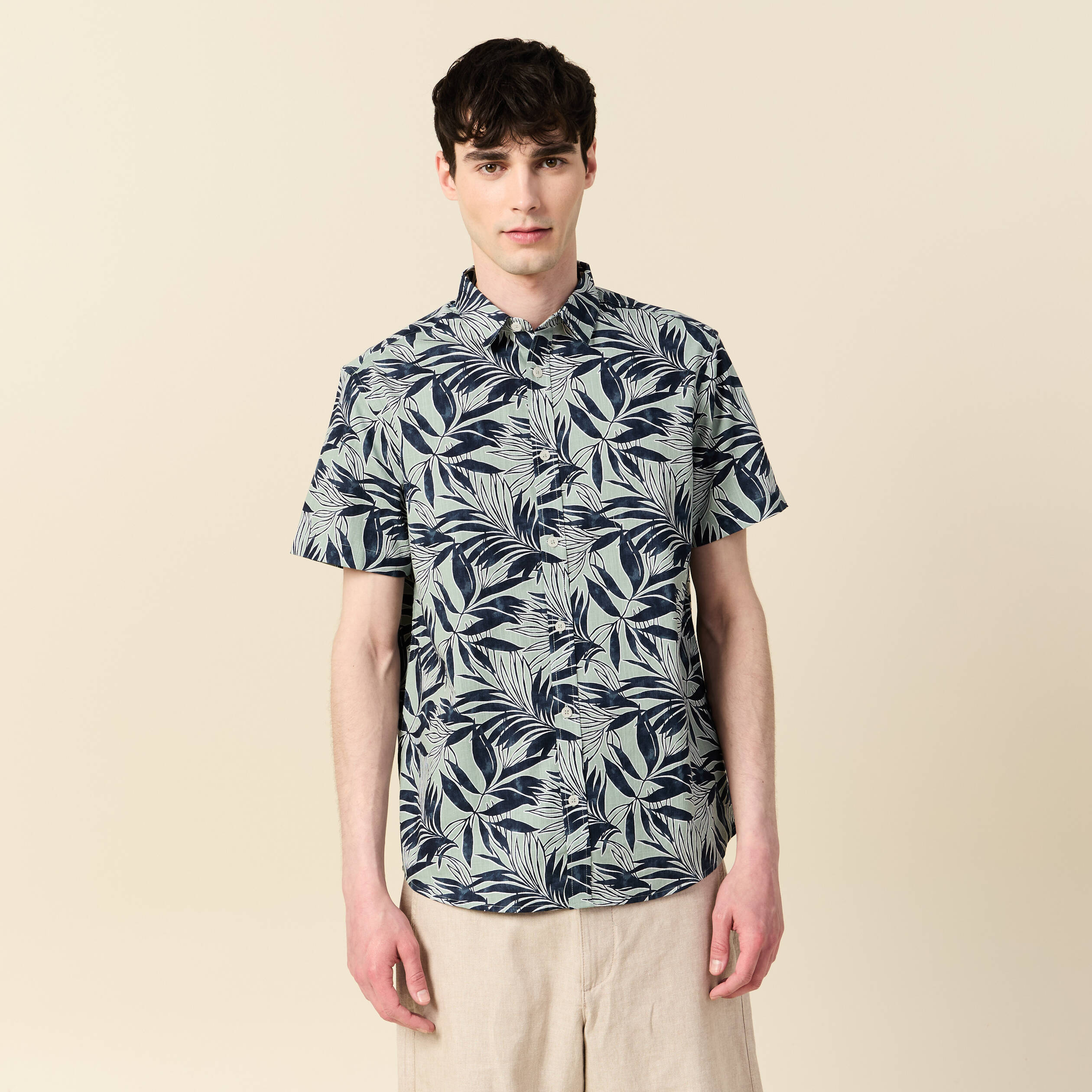 chemise manches courtes vert homme Chemise manches courtes vert homme