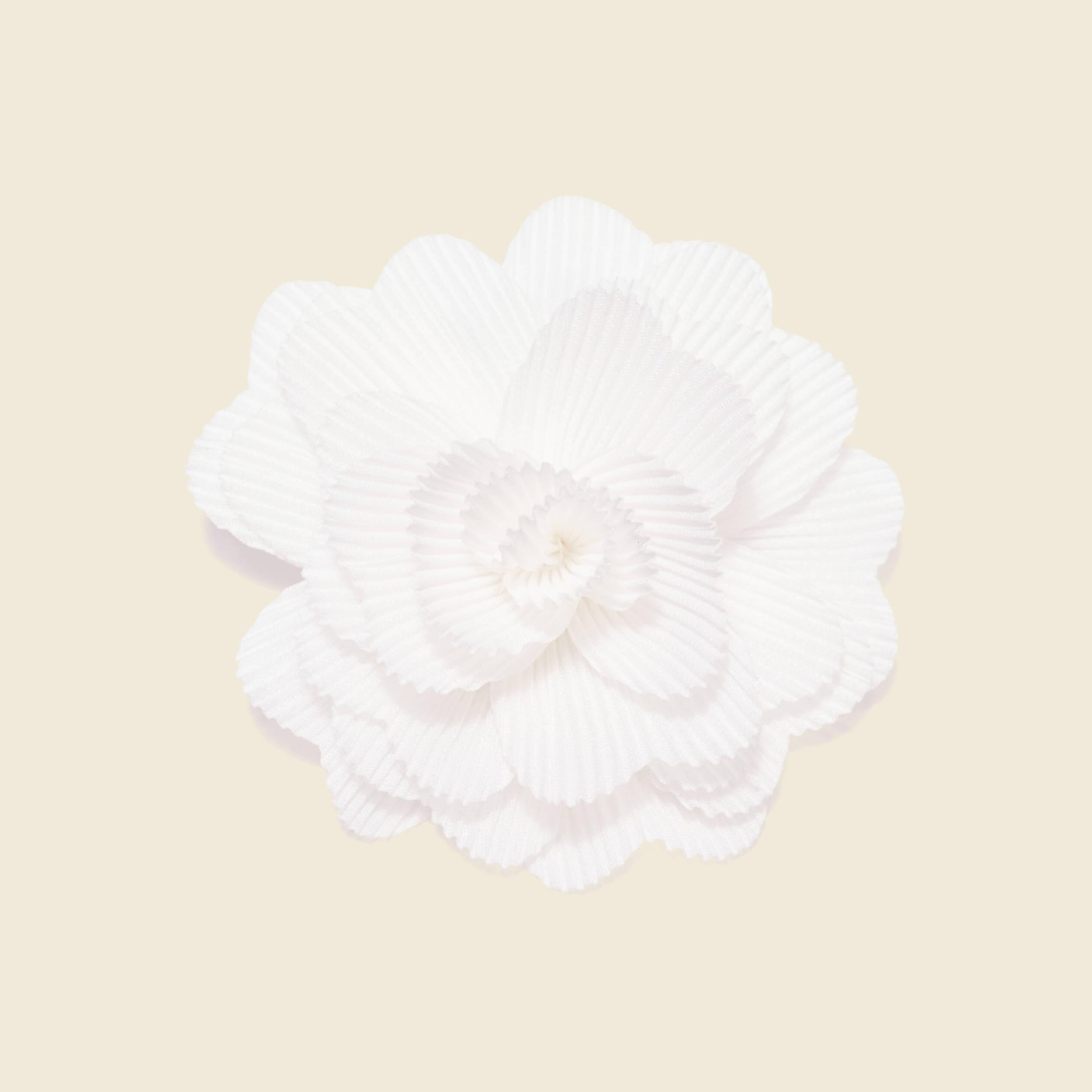 broche fleur plissee ecru femme Broche fleur plissée ecru femme
