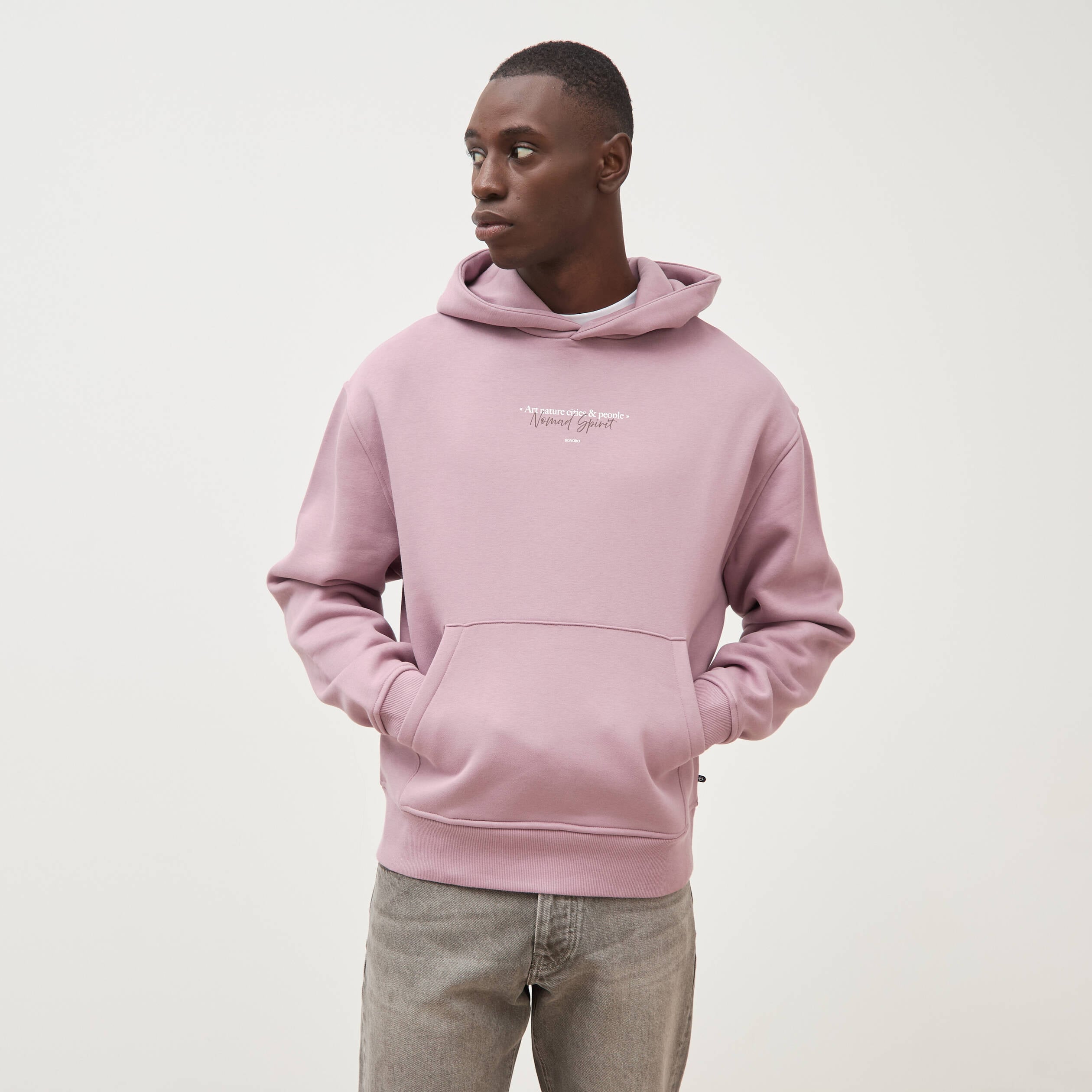 Sweat ample &agrave; capuche manches longues parme homme