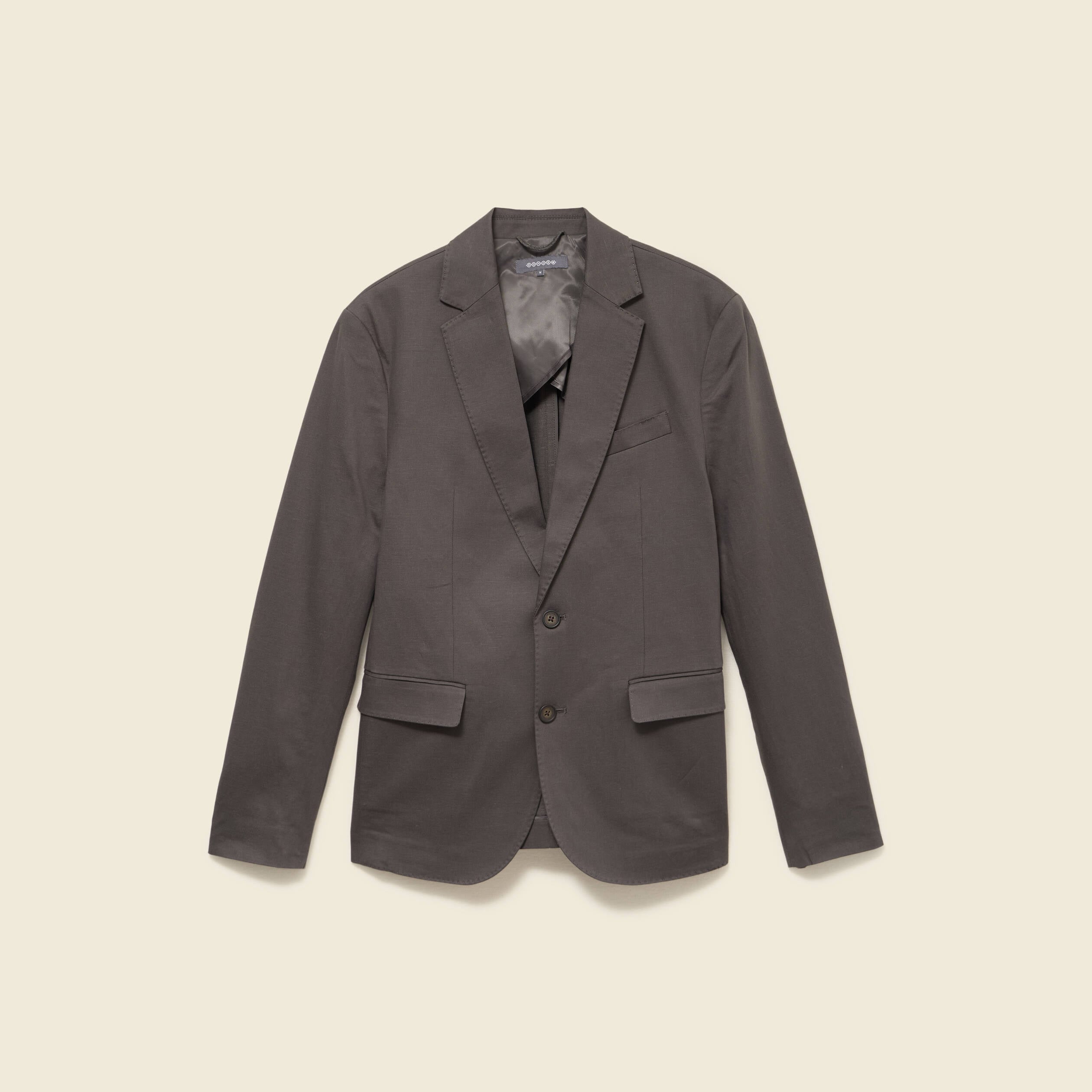 Blazer manches longues col classique vert fonc&eacute; homme