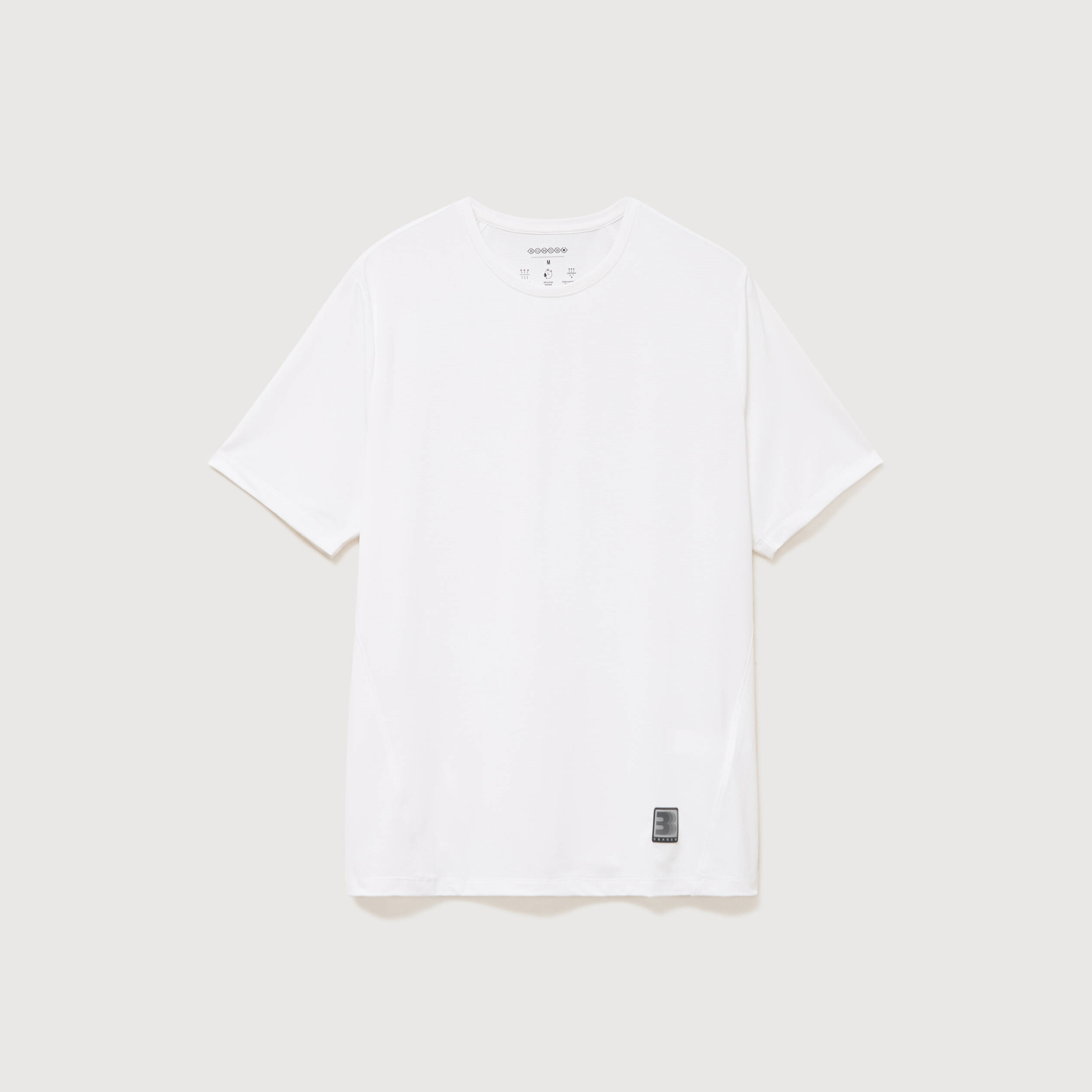 T-shirt col rond manches courtes blanc homme