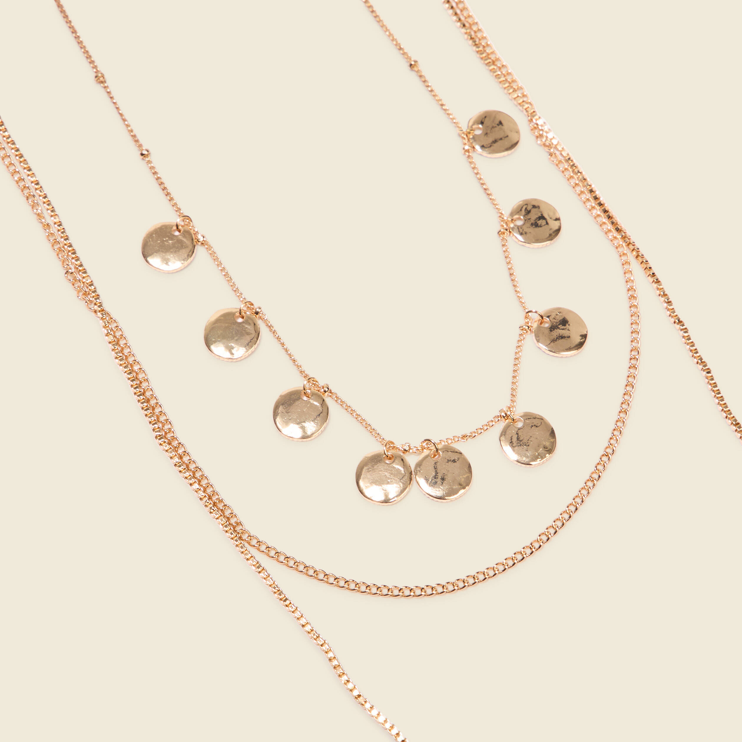 collier multirangs couleur or femme Collier multirangs couleur or femme