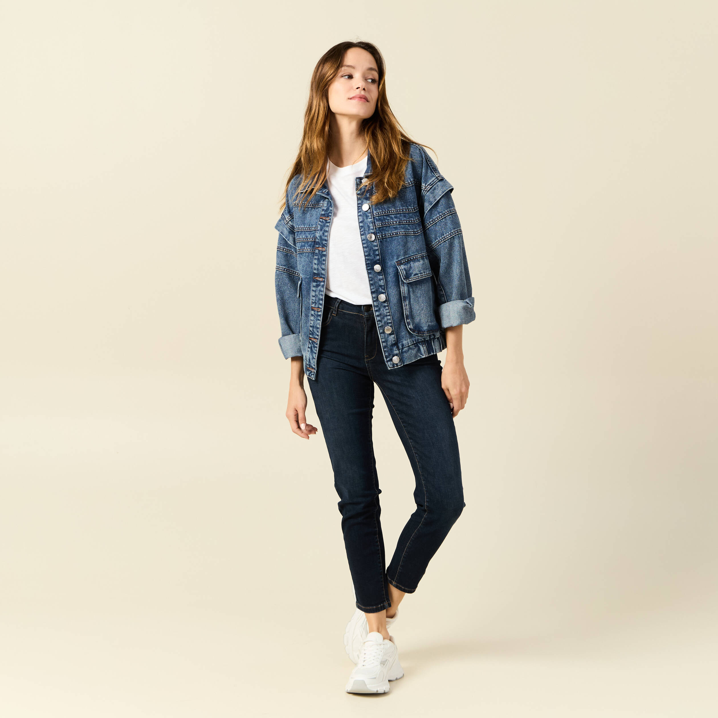 jeans vanessa slim 78eme denim brut femme Jeans Vanessa - slim 7/8ème denim brut femme