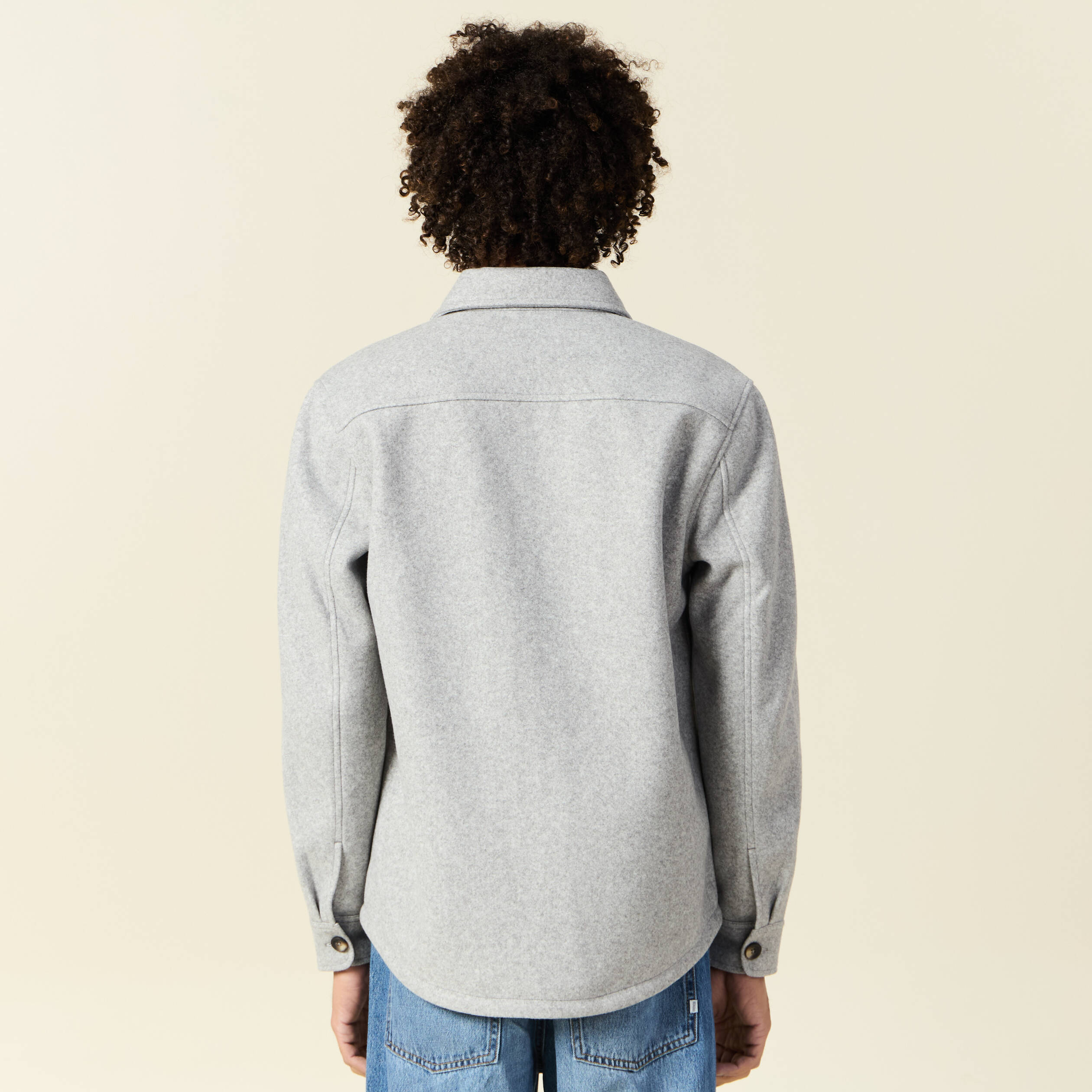 surchemise boutonnee gris fonce homme Surchemise boutonnée gris foncé homme