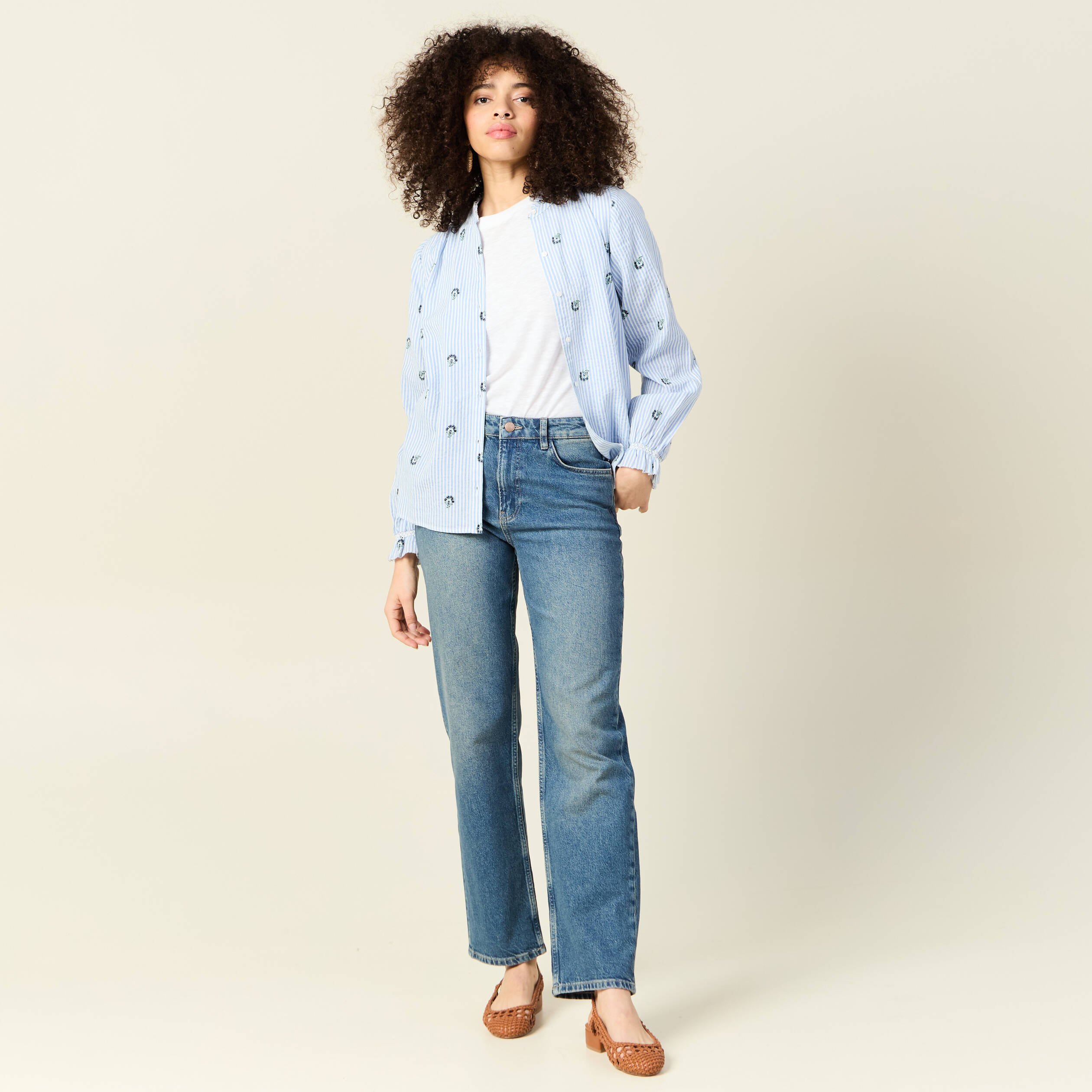 jeans straight denim dirty femme Jeans straight denim dirty femme