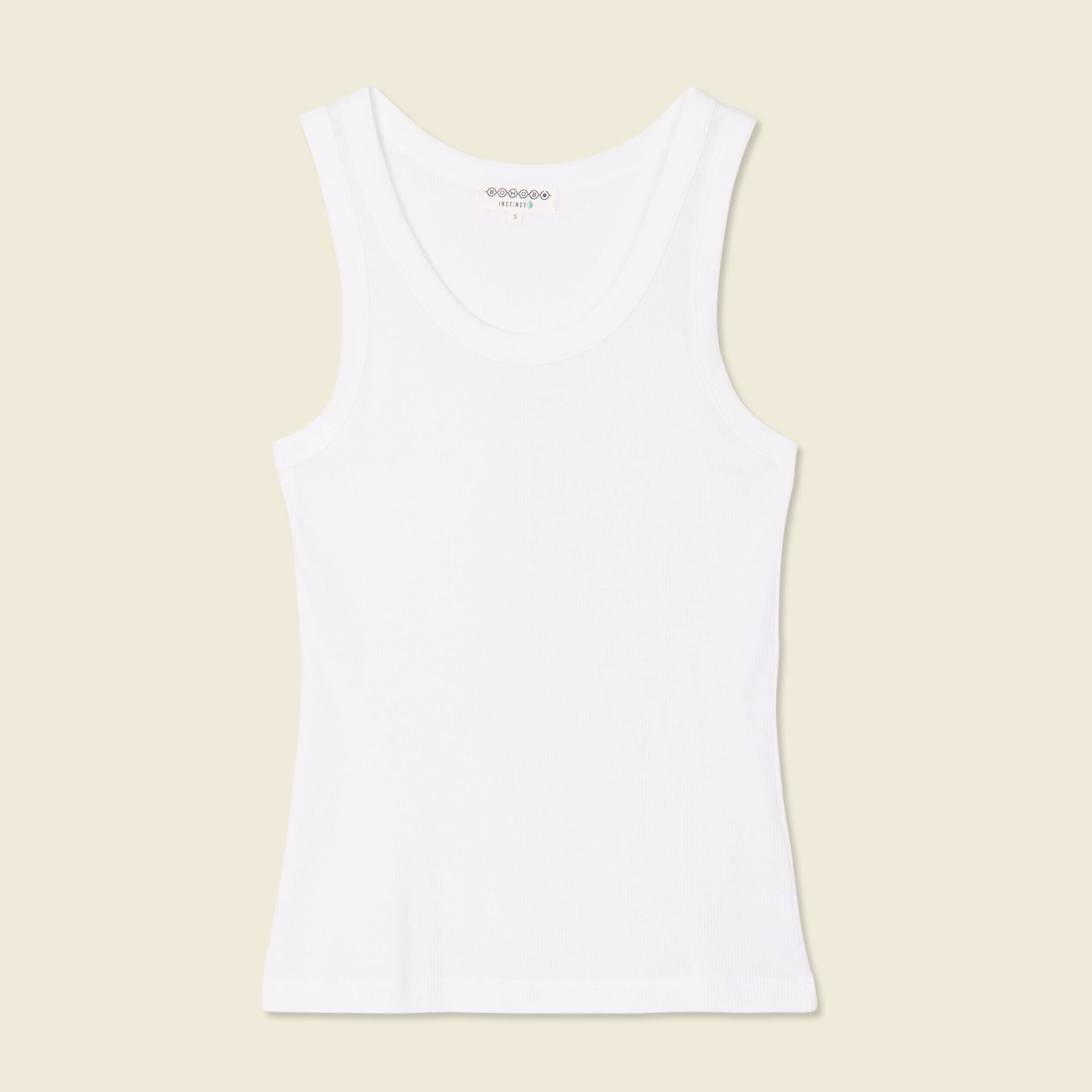 D&eacute;bardeur d&eacute;collet&eacute; sans manches blanc femme