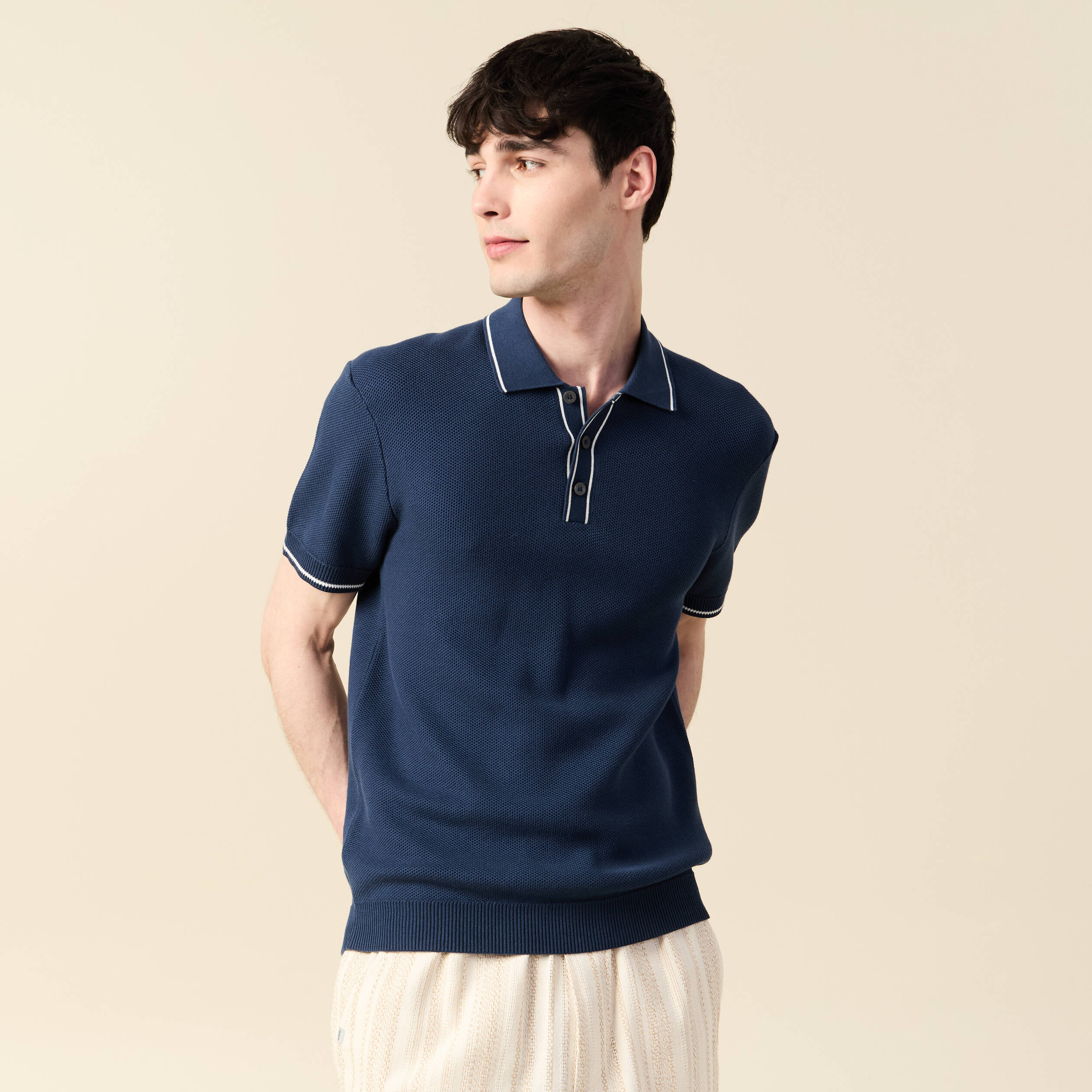 polo manches courtes bleu fonce homme Polo manches courtes bleu foncé homme
