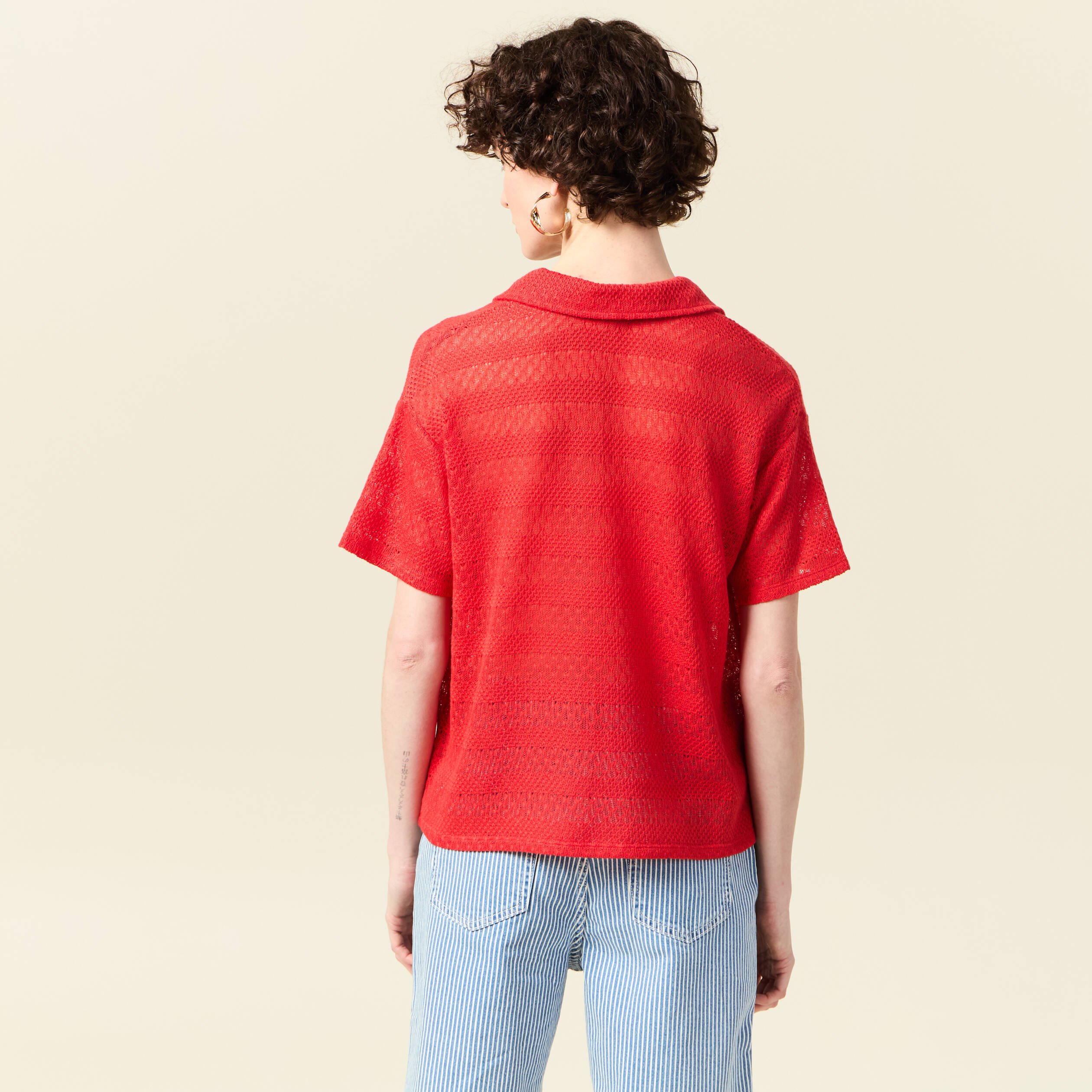 t shirt manches courtes rouge femme T-shirt manches courtes rouge femme