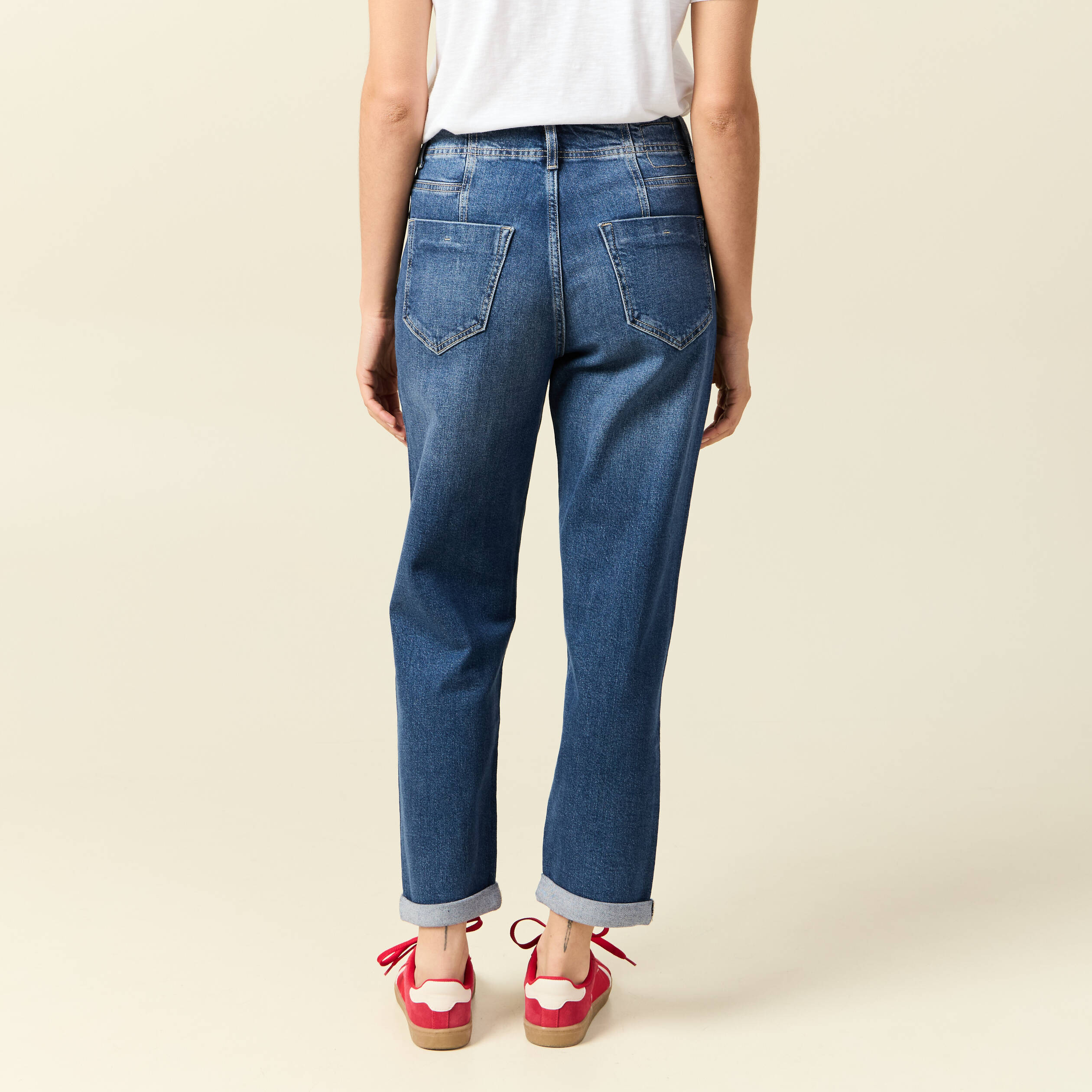 Mom Pantalons Boyfriend Femme Mom Fit Jeans Pantalon Coupe Mom