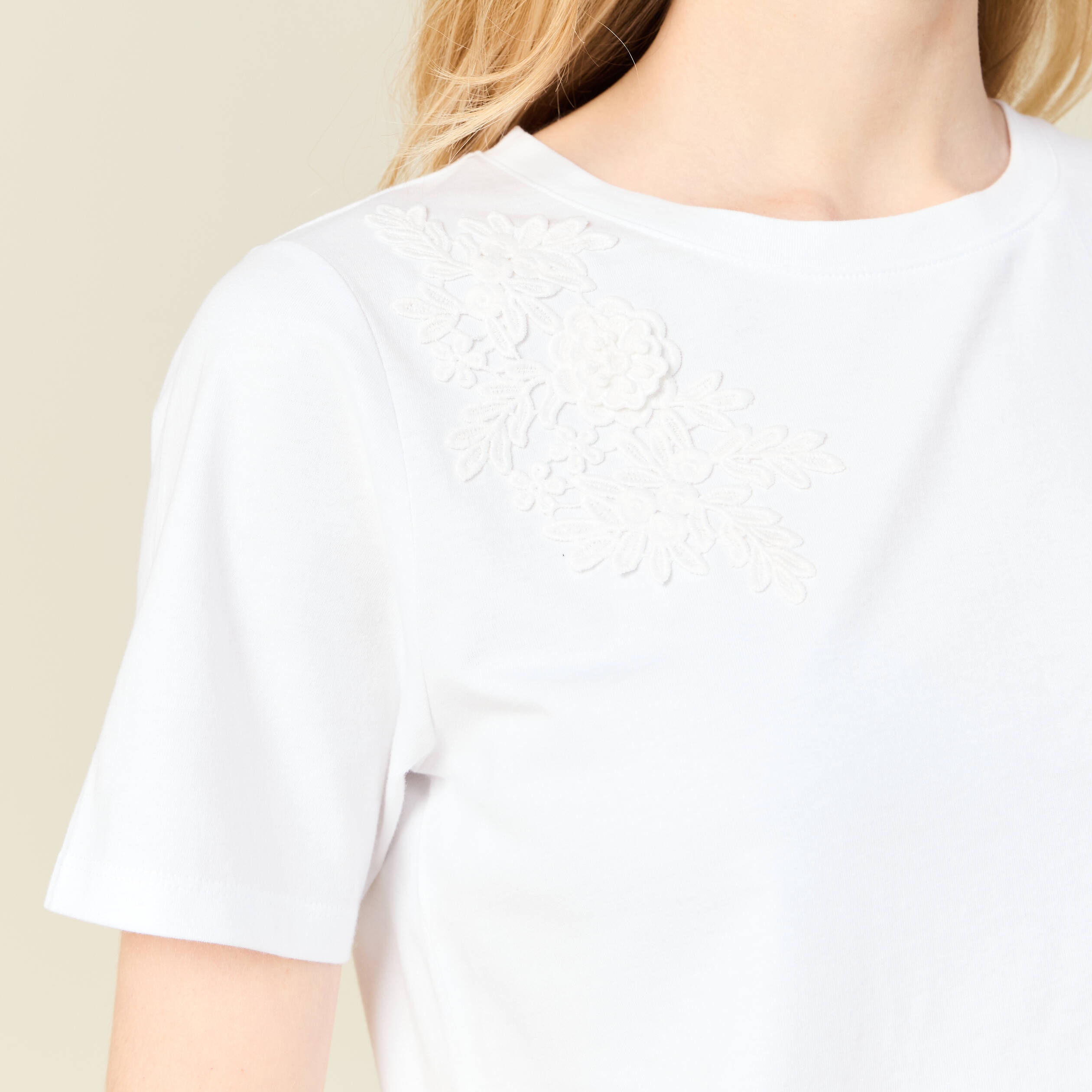 t shirt manches courtes blanc femme T-shirt manches courtes blanc femme
