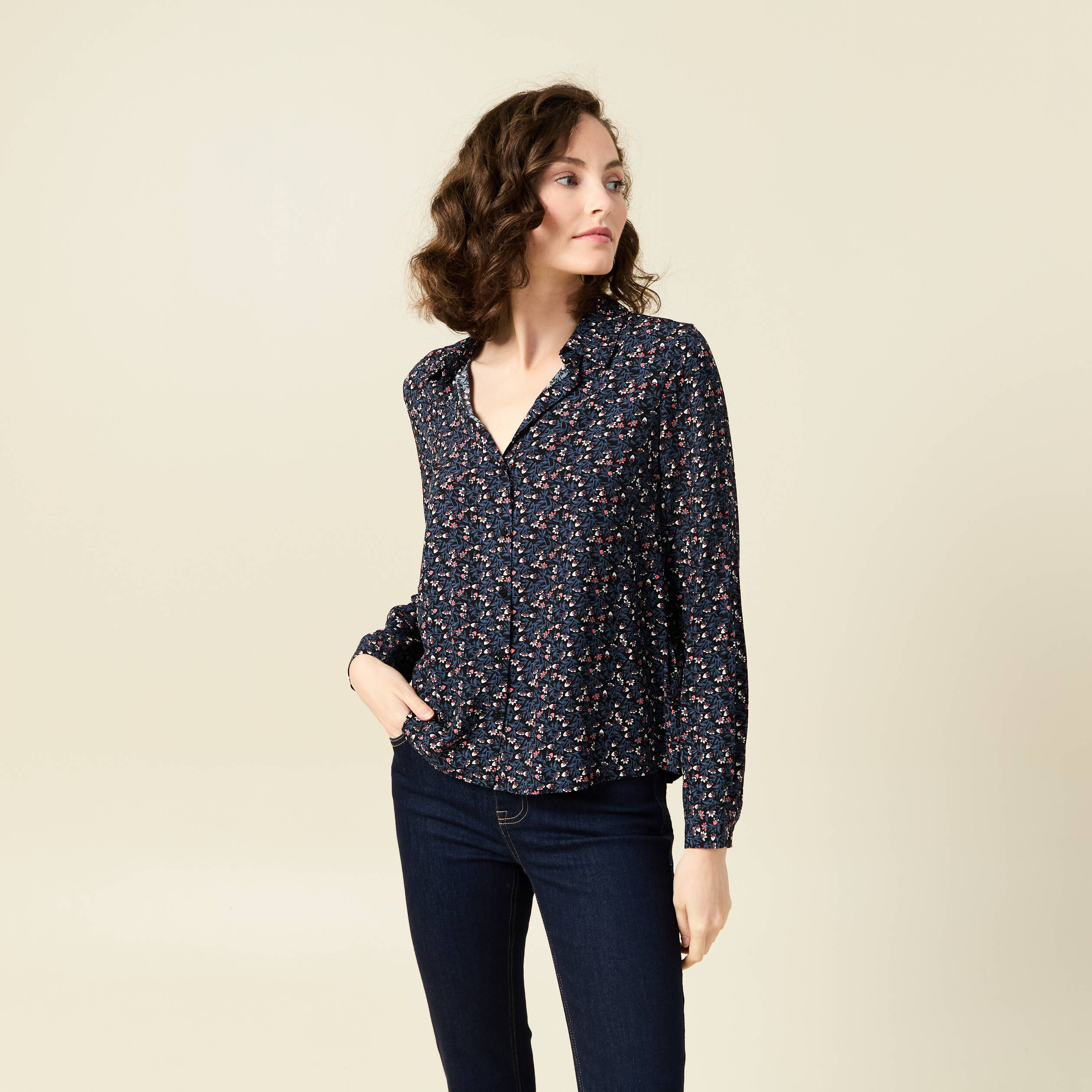 chemise manches longues noir femme Chemise manches longues noir femme