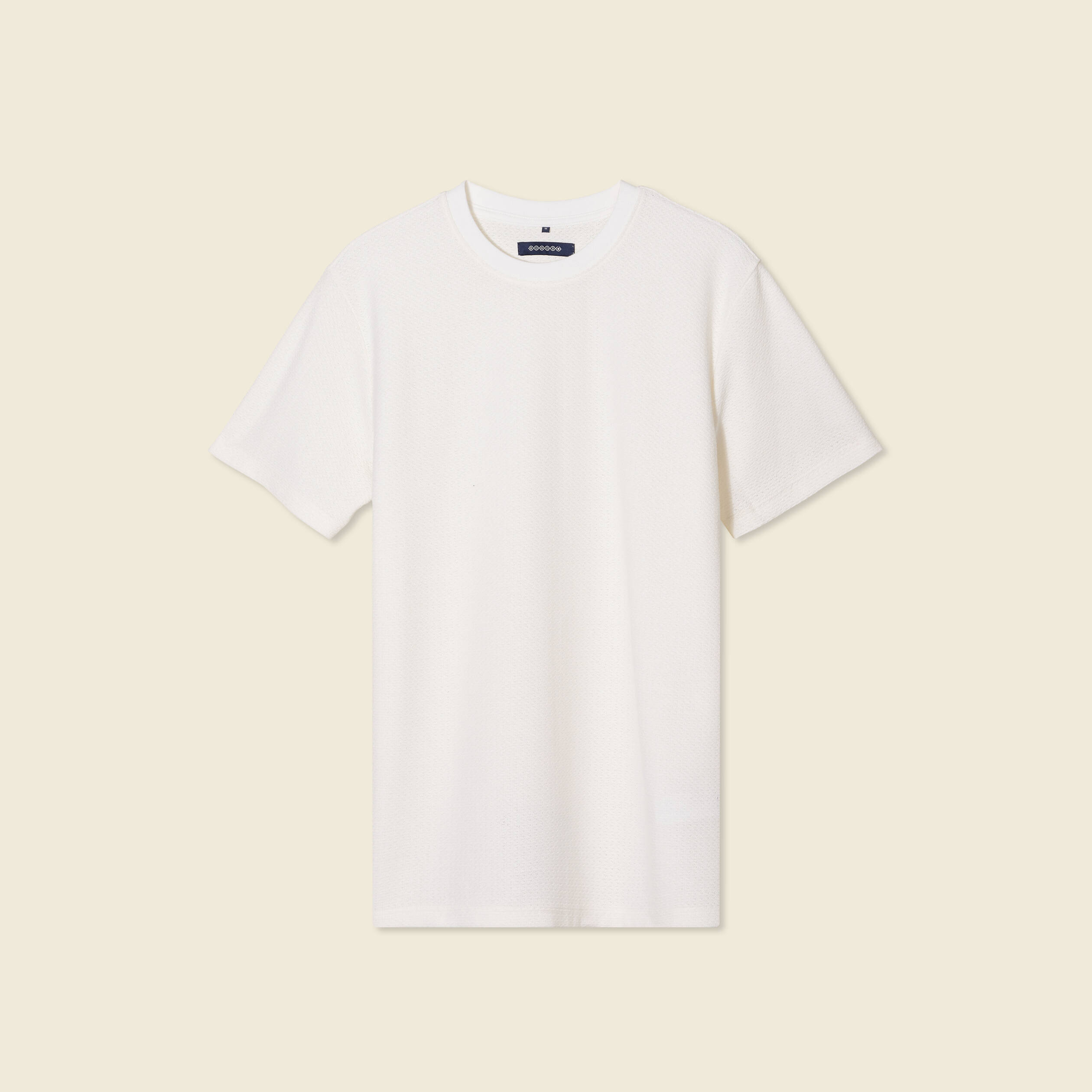 T-shirt manches courtes ecru homme