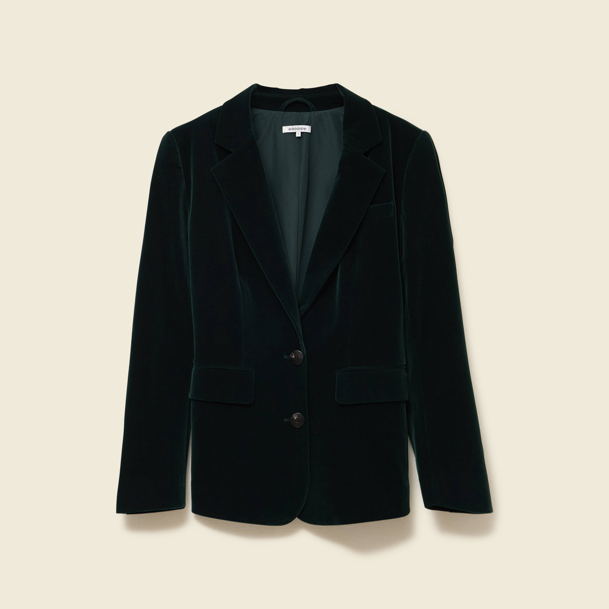 Veste blazer velours vert femme Bonobo